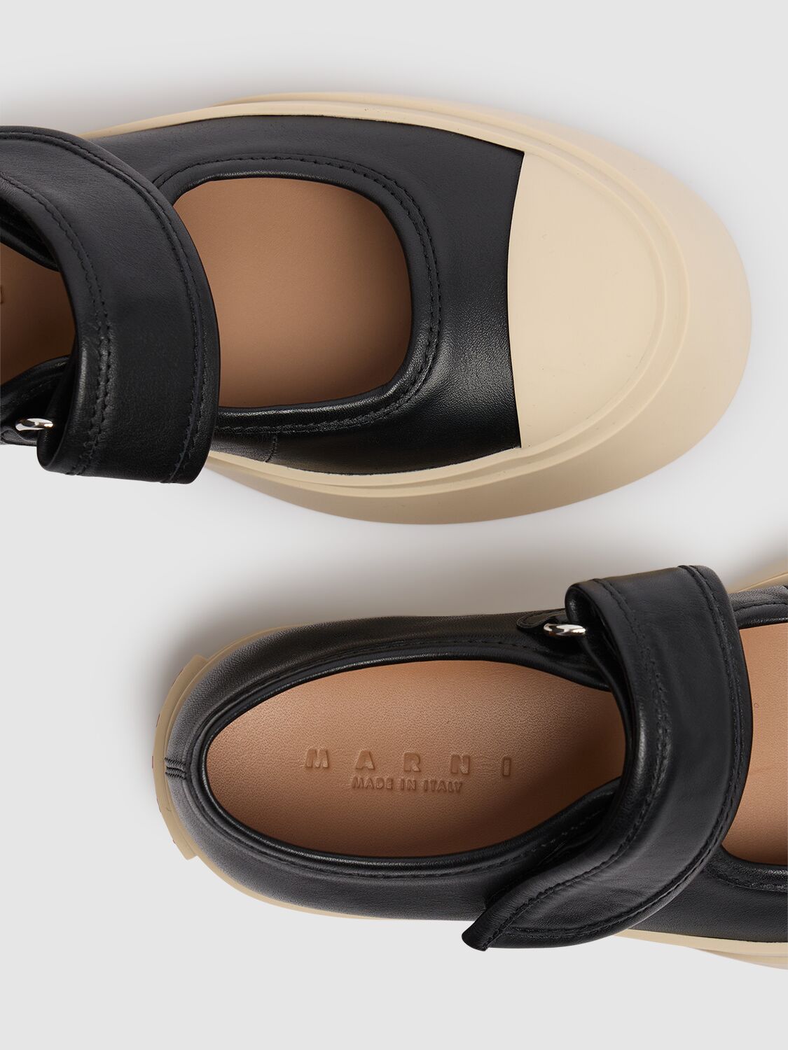 Shop Marni 20mm Pablo Mary Jane Leather Shoes In Black