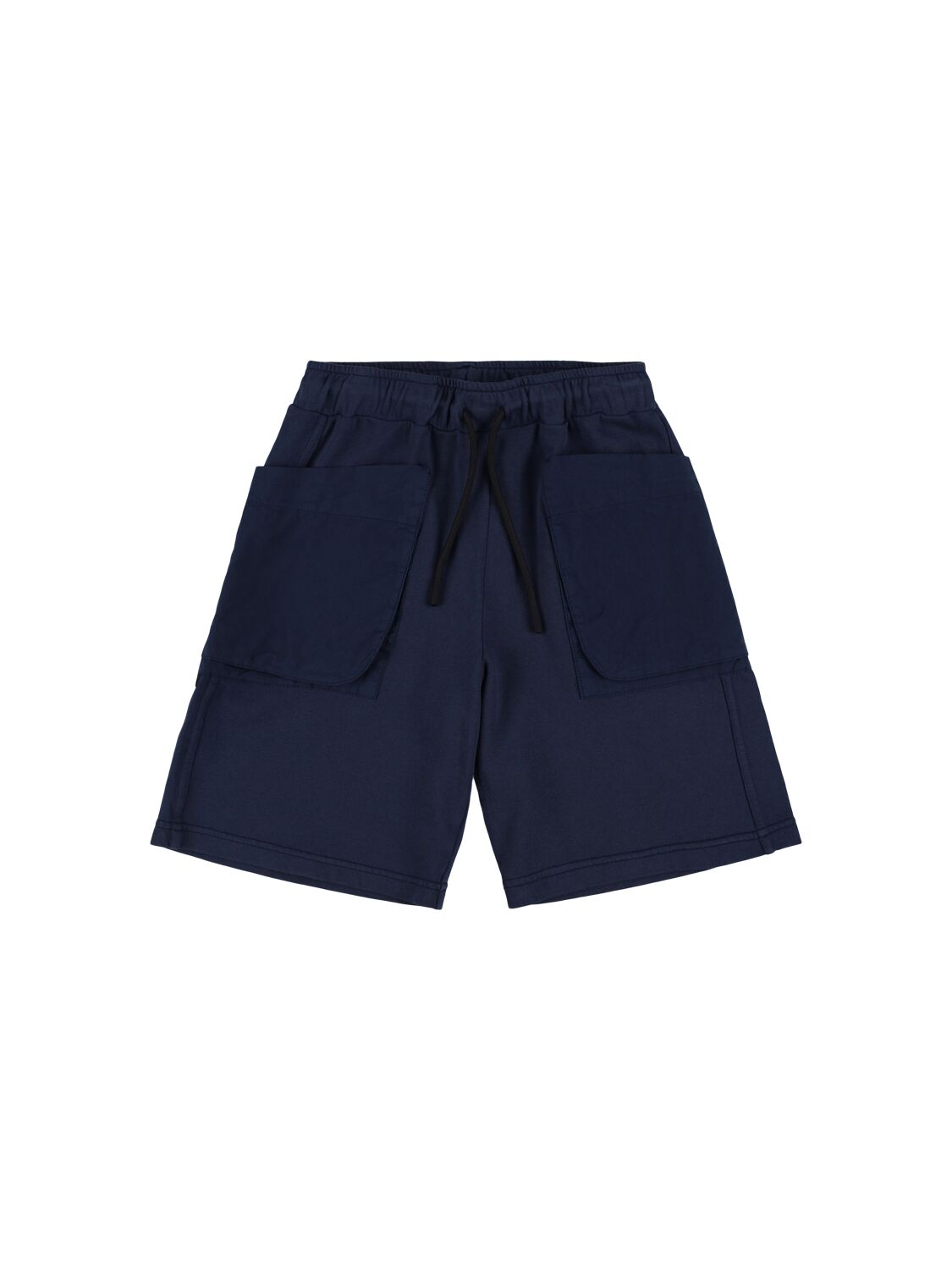 Aspesi Cotton Cargo Sweat Shorts In Blue