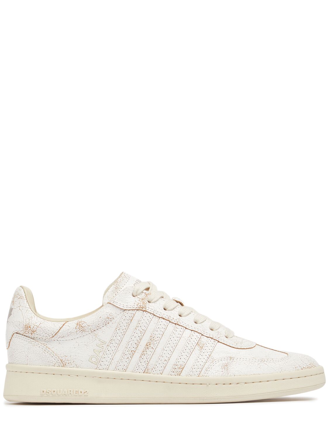 Sneakers En Cuir Craquelé Boxer - DSQUARED2 - Modalova