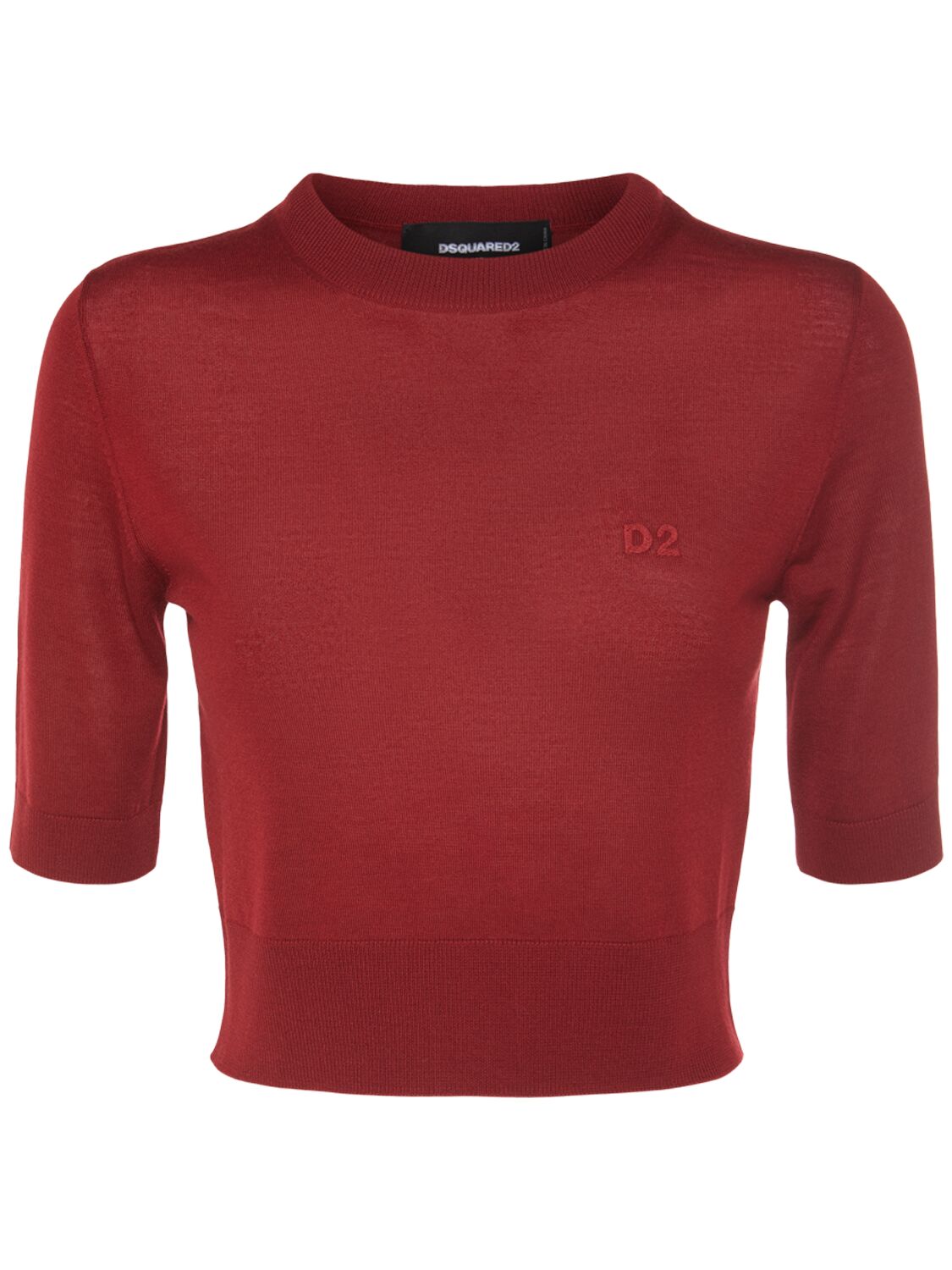 Pull-over Manches Courtes En Laine - DSQUARED2 - Modalova