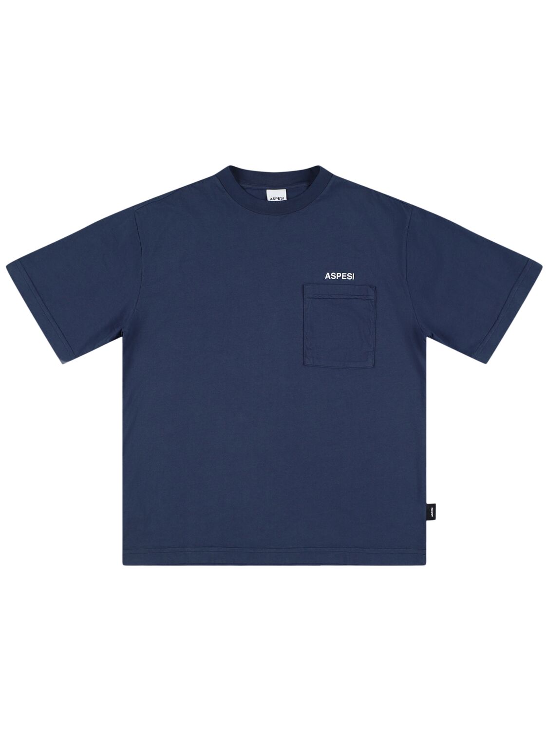 Aspesi Logo Cotton Jersey T-shirt In Blue