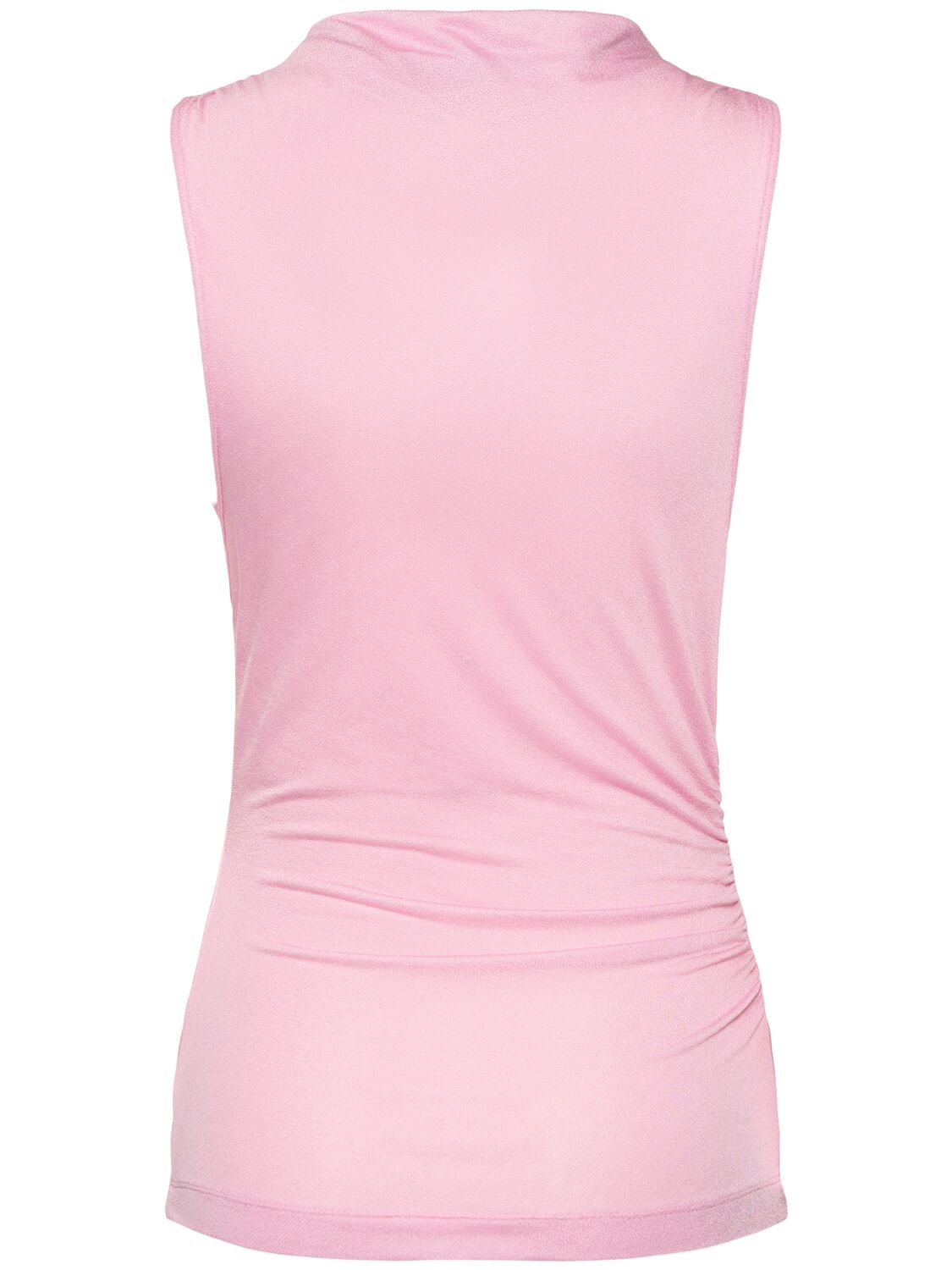 Shop Blumarine Jersey Sablé Top In Pink