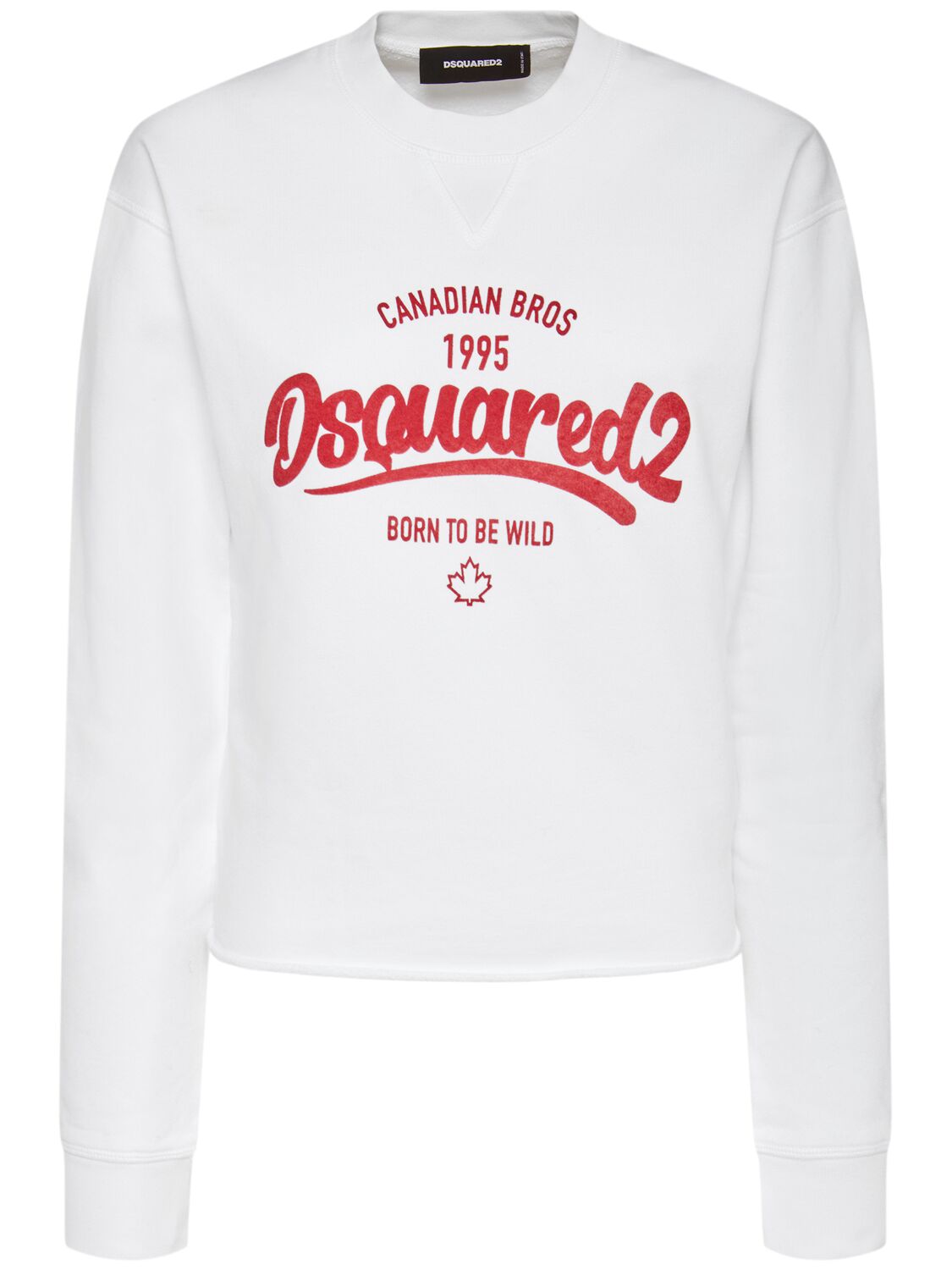 Dsquared2 Supernegative Dyed Just Right Cropped Raw Hem Crewneck