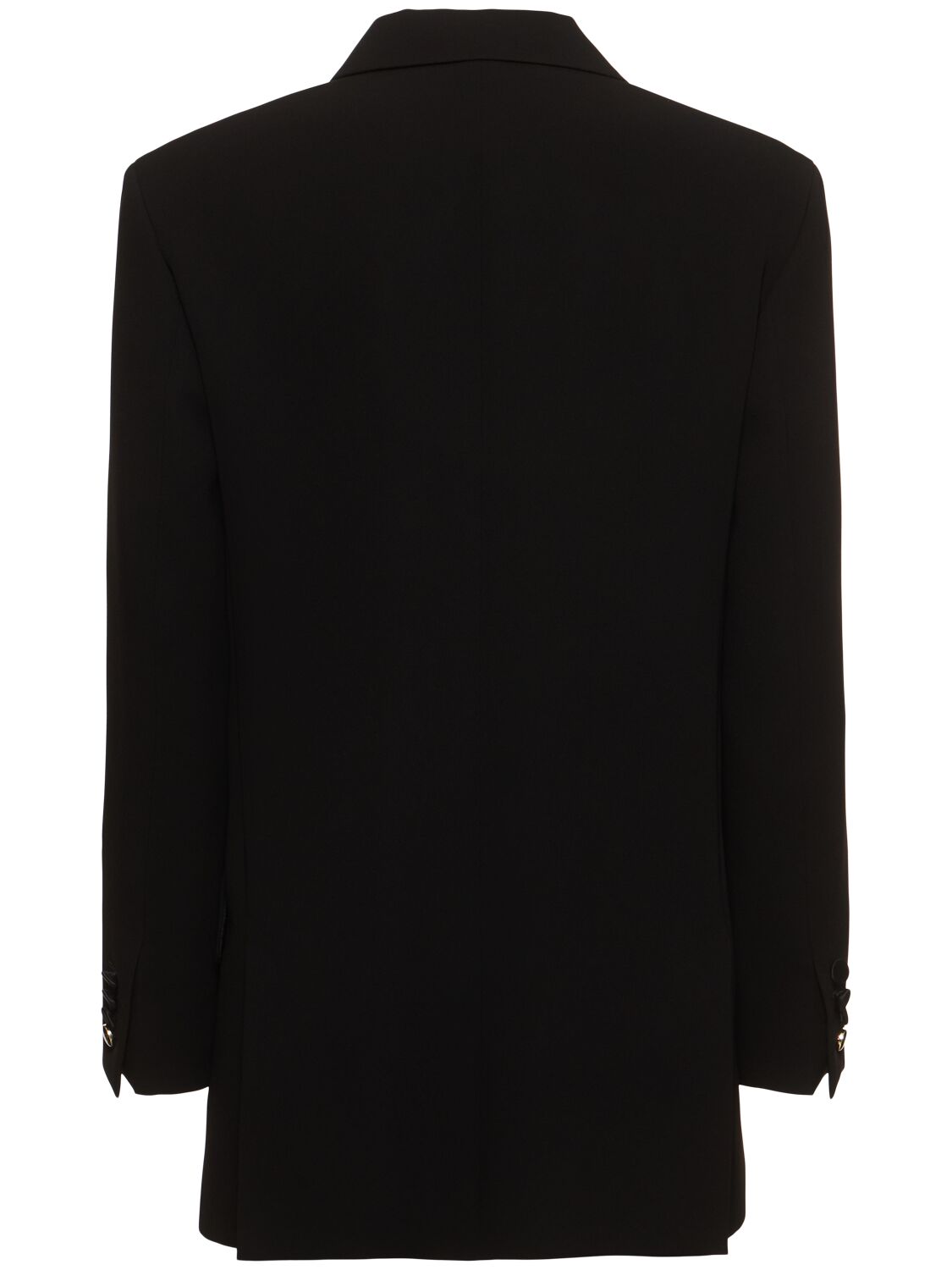 Max Mara Double-breasted Cady Blazer In Black