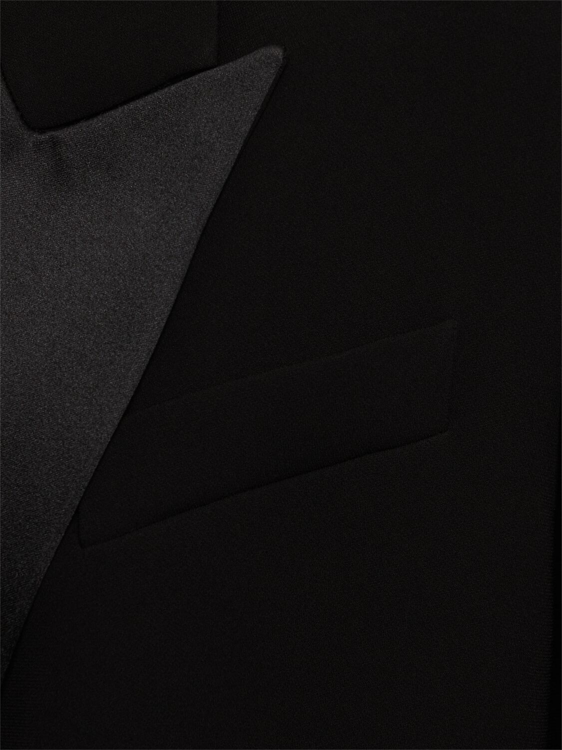 Max Mara Double-breasted Cady Blazer In Black