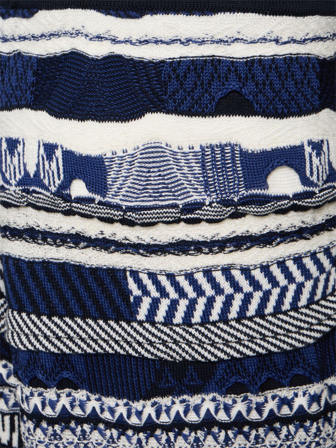 Shop Laneus Knitted Bermuda Shorts In Blu/blue