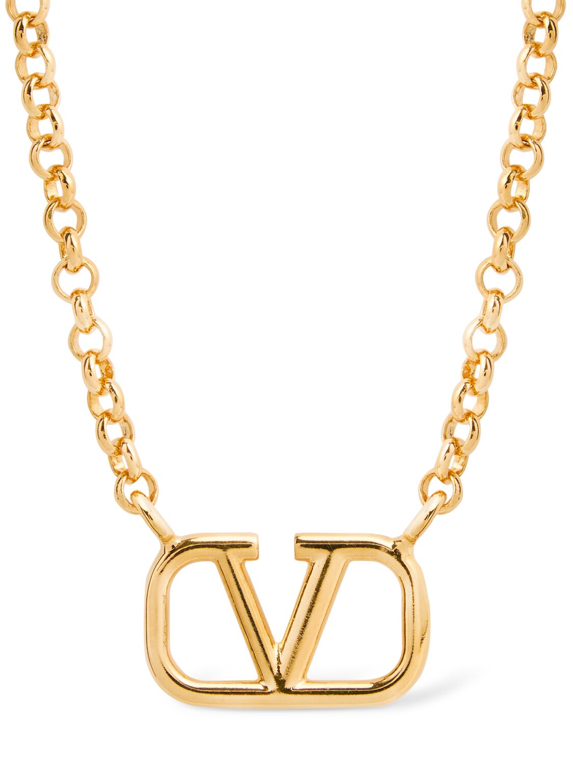 Collier Long Avec Charm V Logo - VALENTINO GARAVANI - Modalova