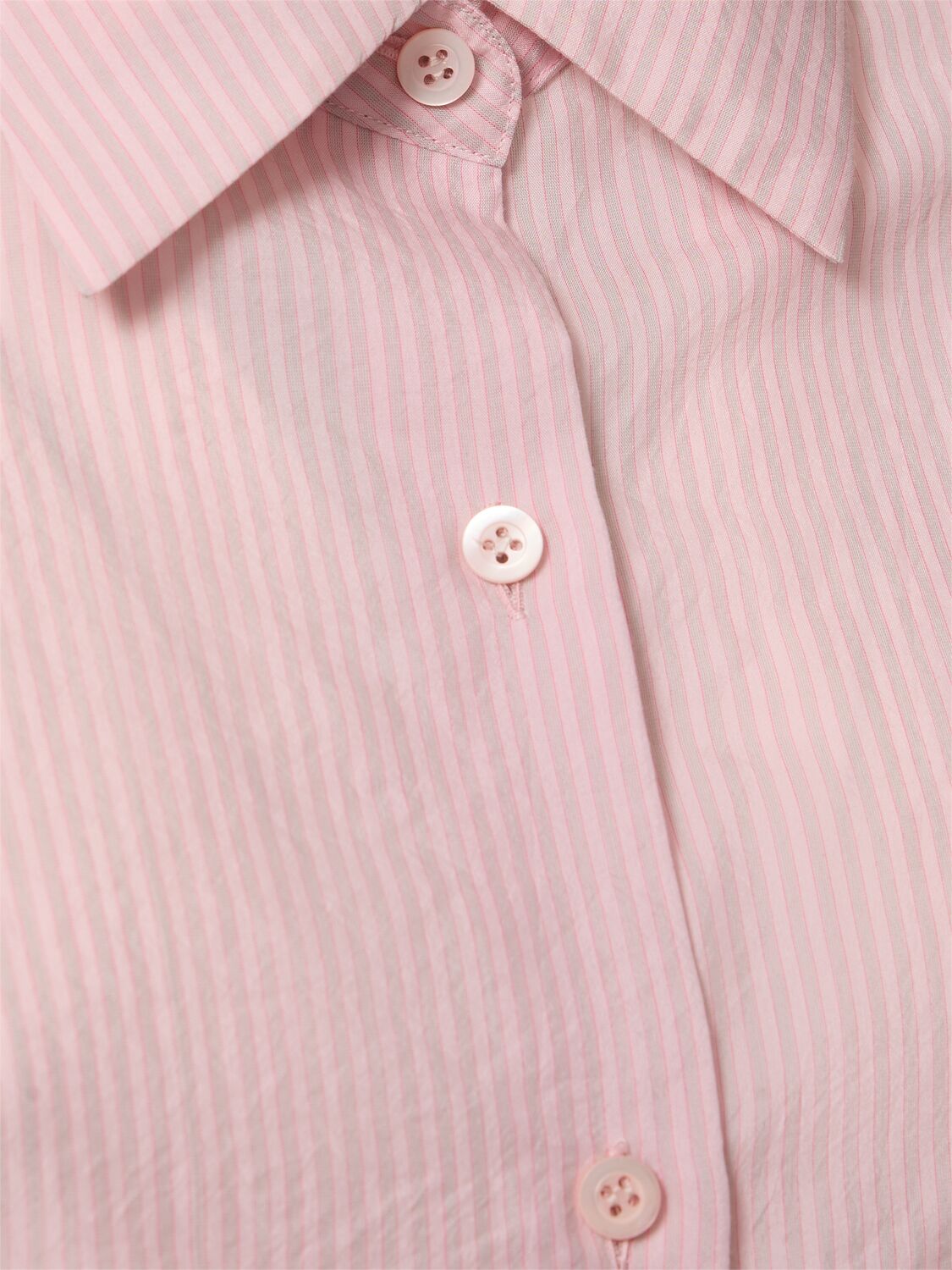 Shop Dries Van Noten Casia Striped Poplin Shirt In Pink/white