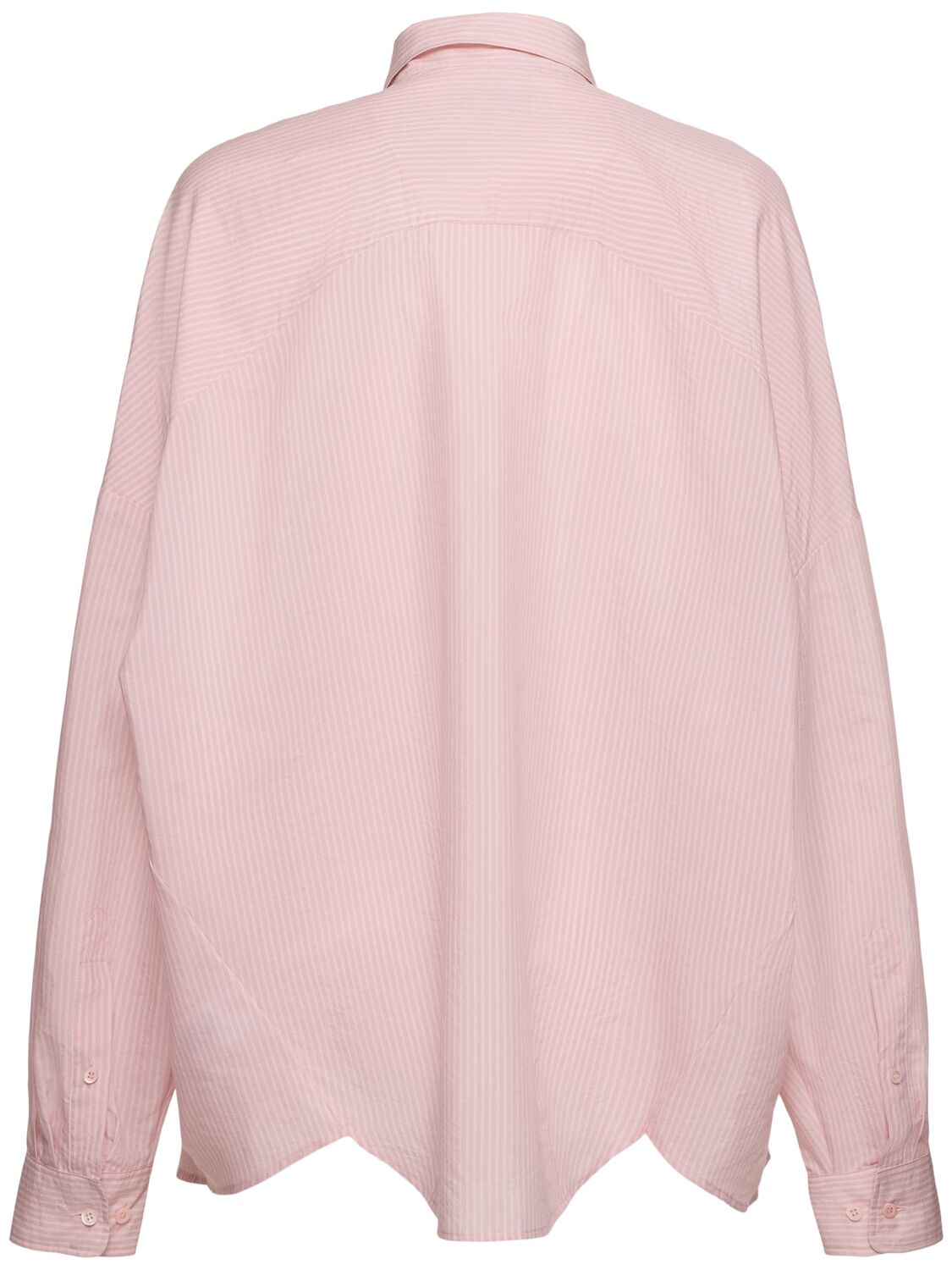 Shop Dries Van Noten Casia Striped Poplin Shirt In Pink/white