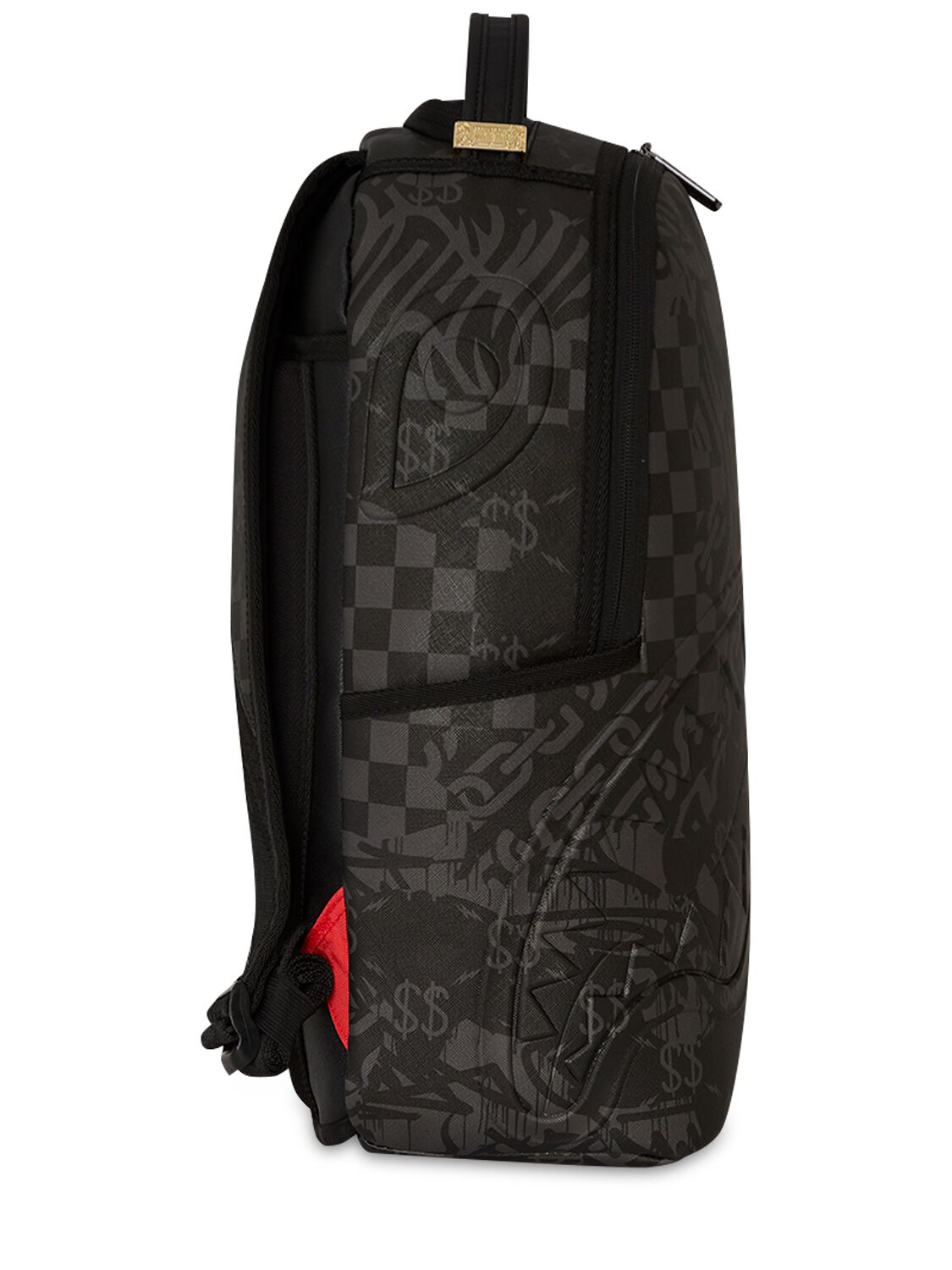 Shop Sprayground Printed Canvas Backpack In Black/grey