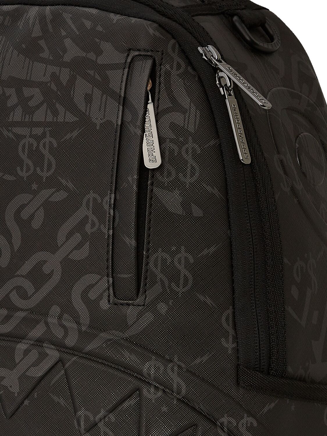 Shop Sprayground Printed Canvas Backpack In Black/grey