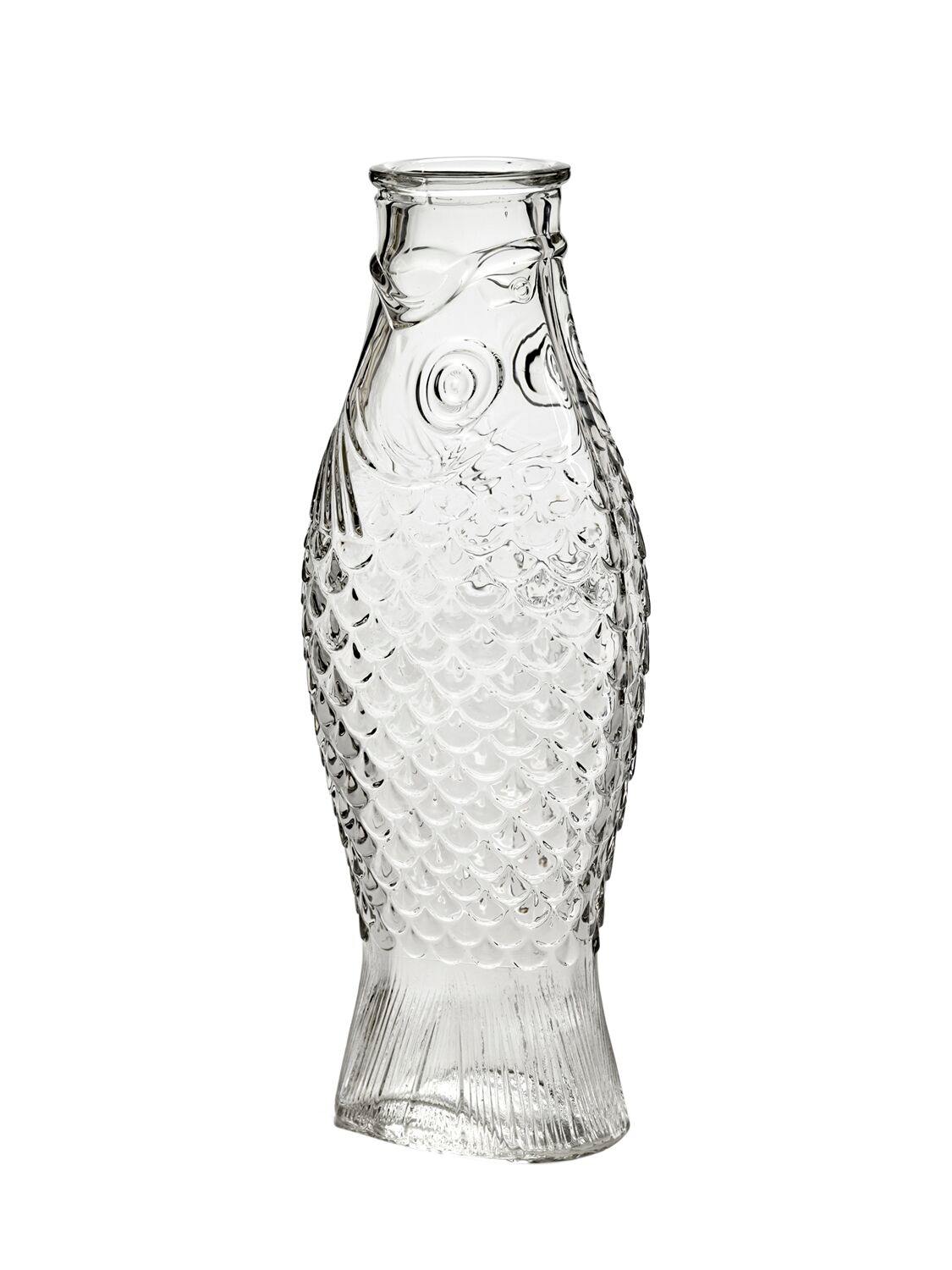 Serax Transparent Green Fish & Fish Carafe In Transparent