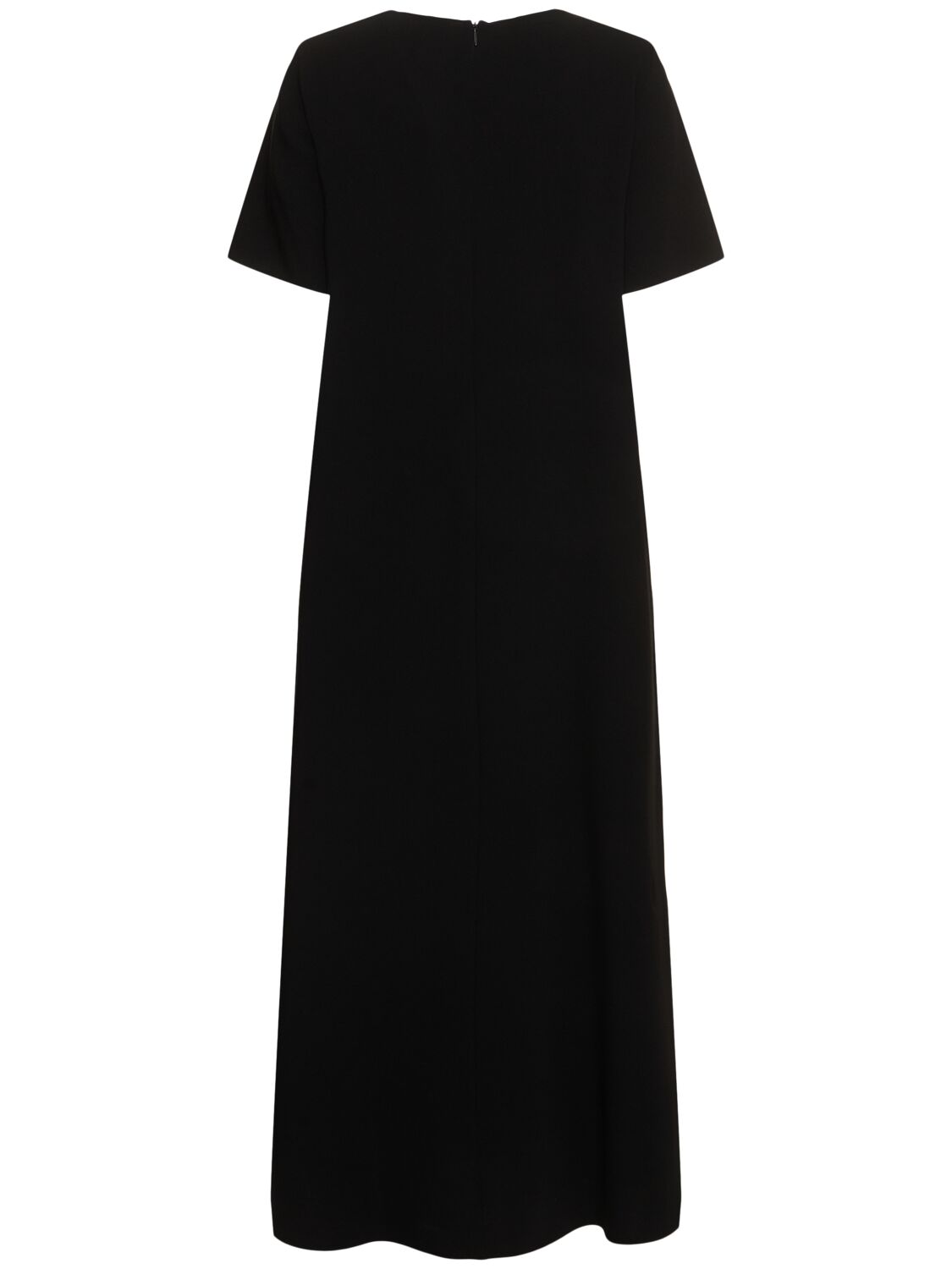 Shop The Row Robi Wide Satin Long Dress In 黑色