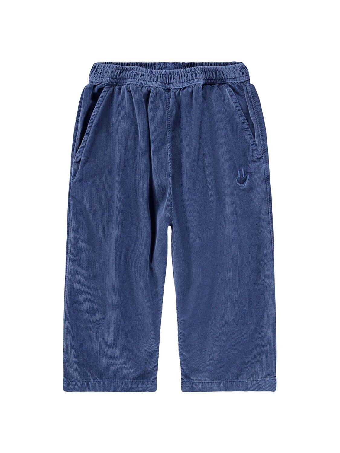 Molo Organic Cotton Corduroy Pants In Blue