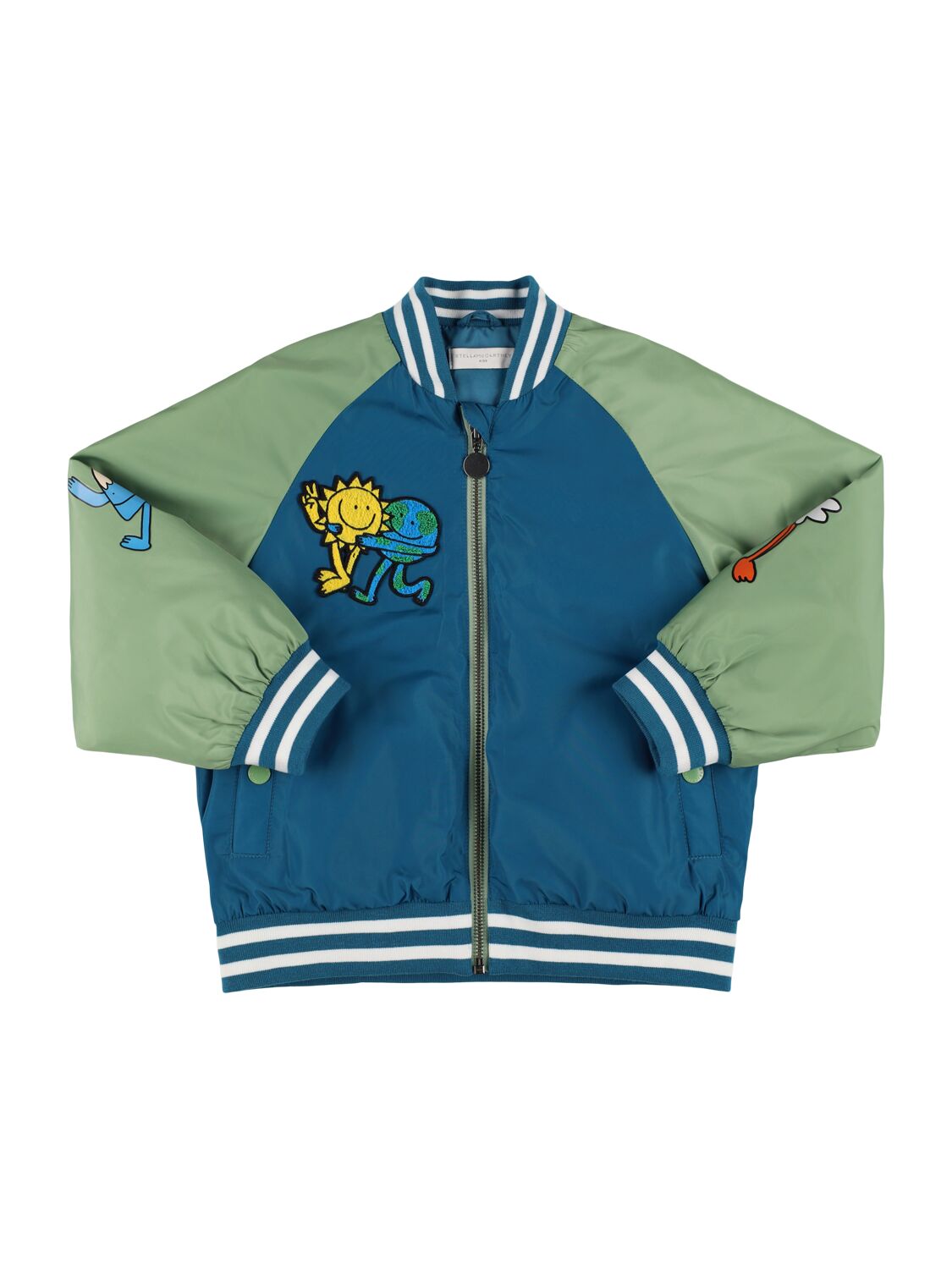 Nylon Bomber Jacket W/patches