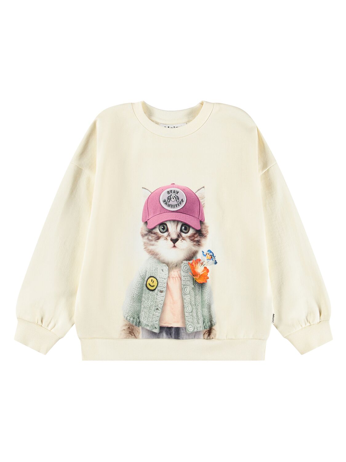 Molo Printed Organic Cotton Sweatshirt In Neutral