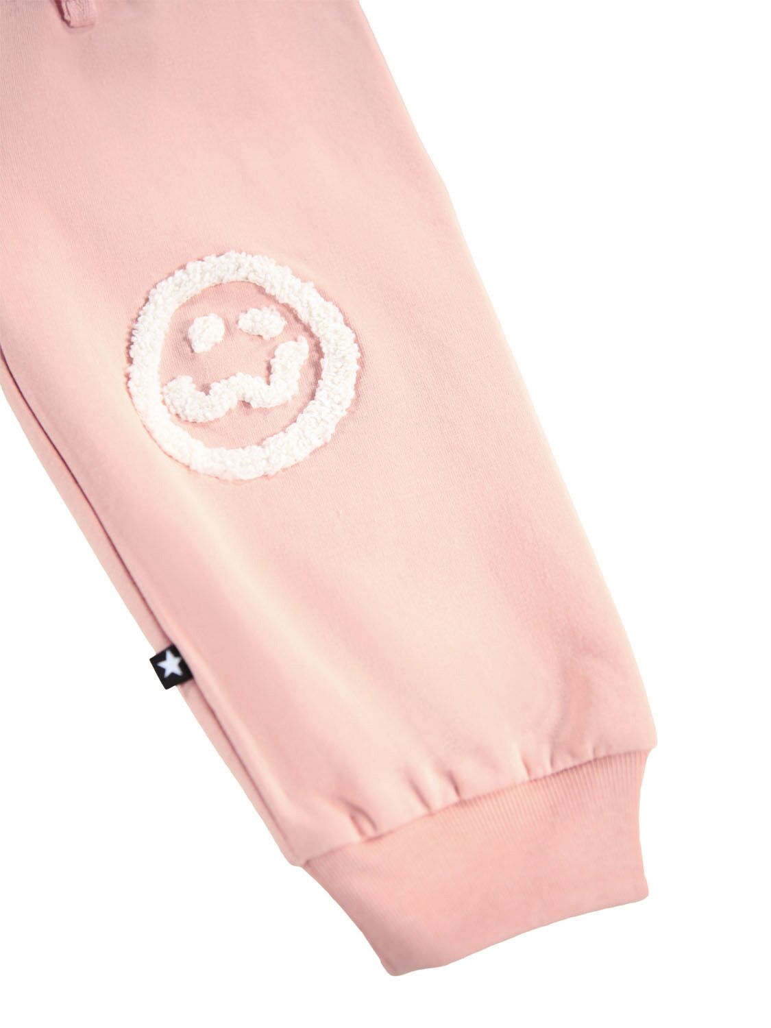 Molo Printed Stretch Cotton Sweatpants In Pink
