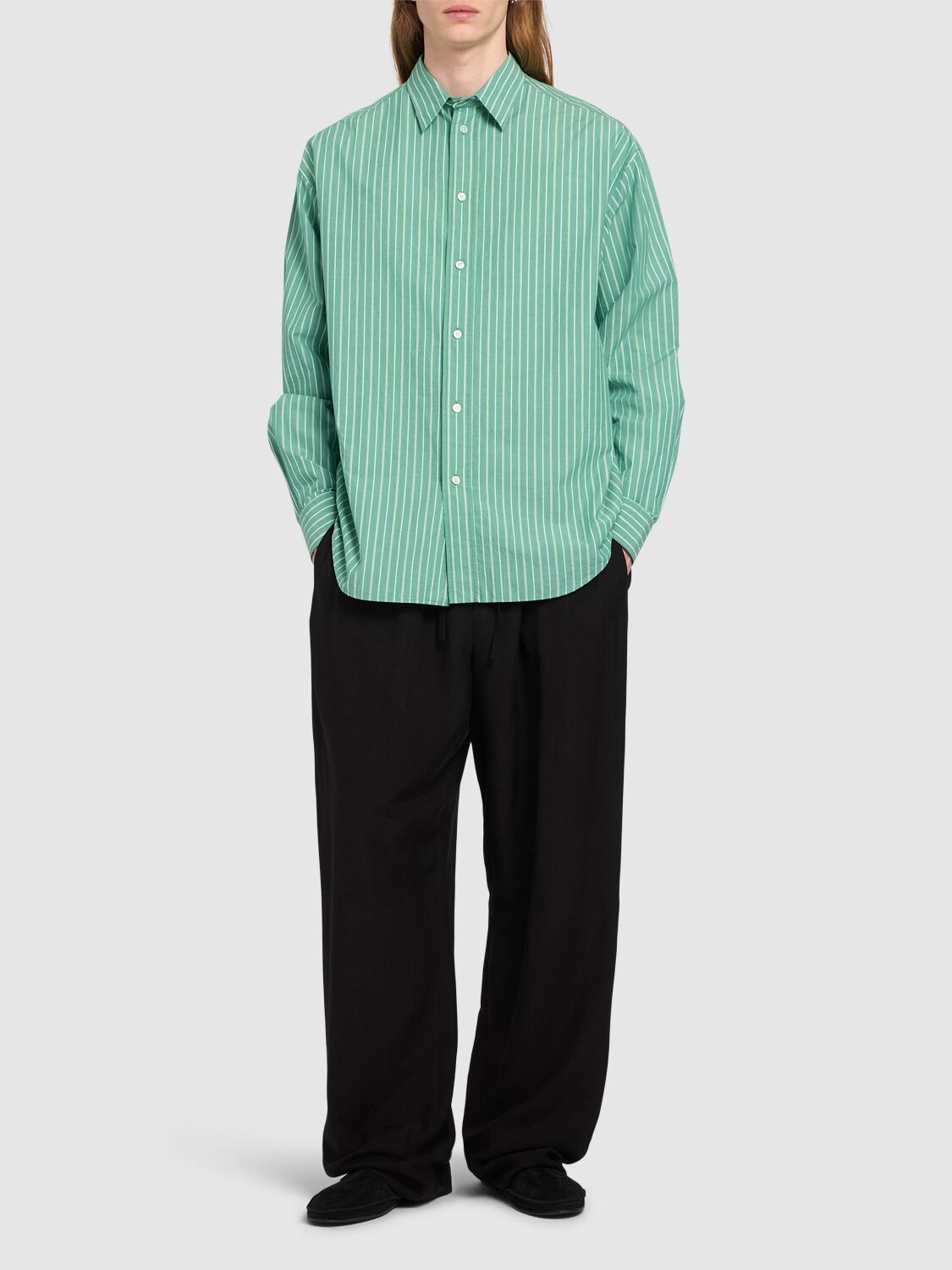 The Row Embroidered Cotton Shirt Long Sleeves