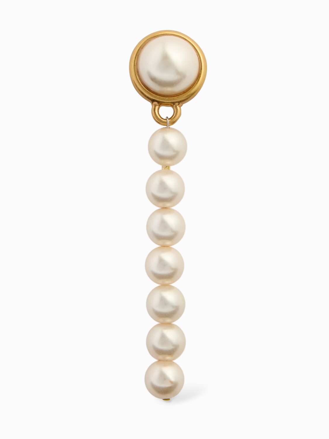 Moschino Faux Pearl Pendant Mono Earring