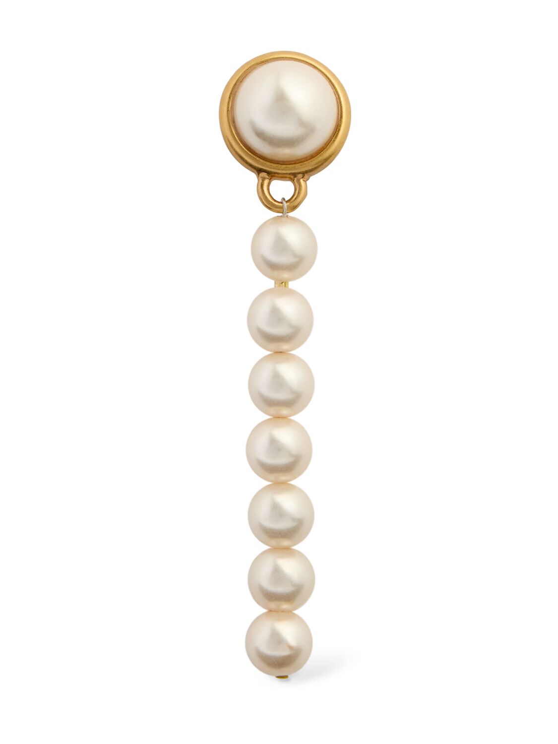 Faux Pearl Pendant Mono Earring