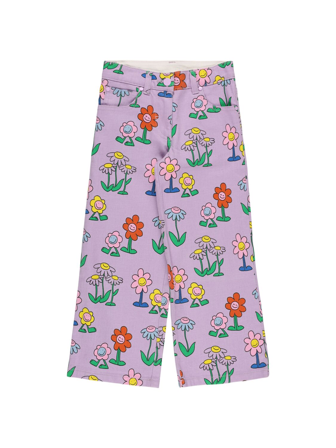 Printed Cotton Gabardine Pants