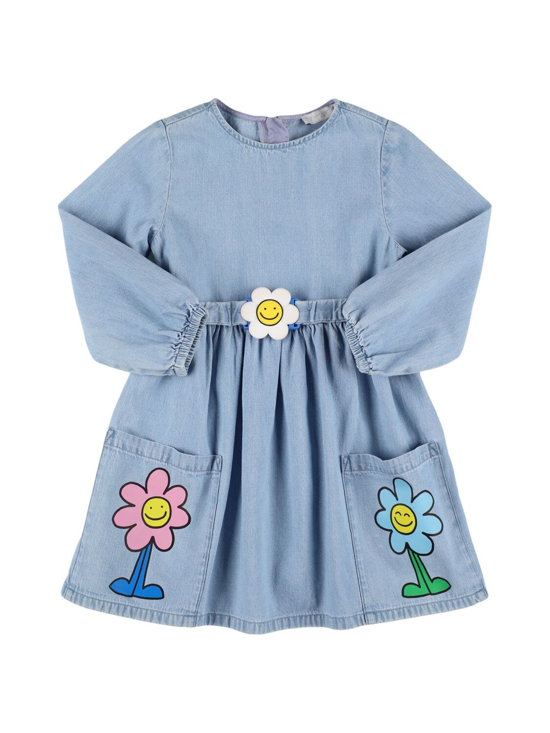 Light Cotton Denim Dress W/patches