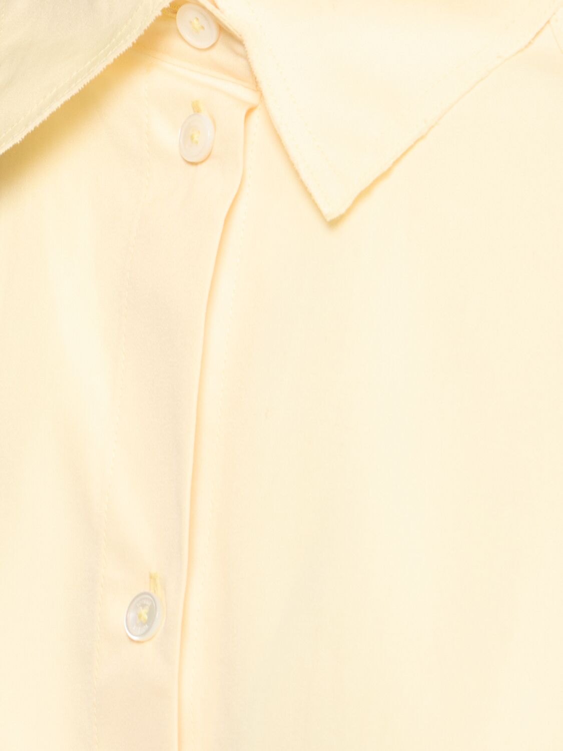 Totême Raw-edge Raglan-sleeve Button-down Shirt In Yellow
