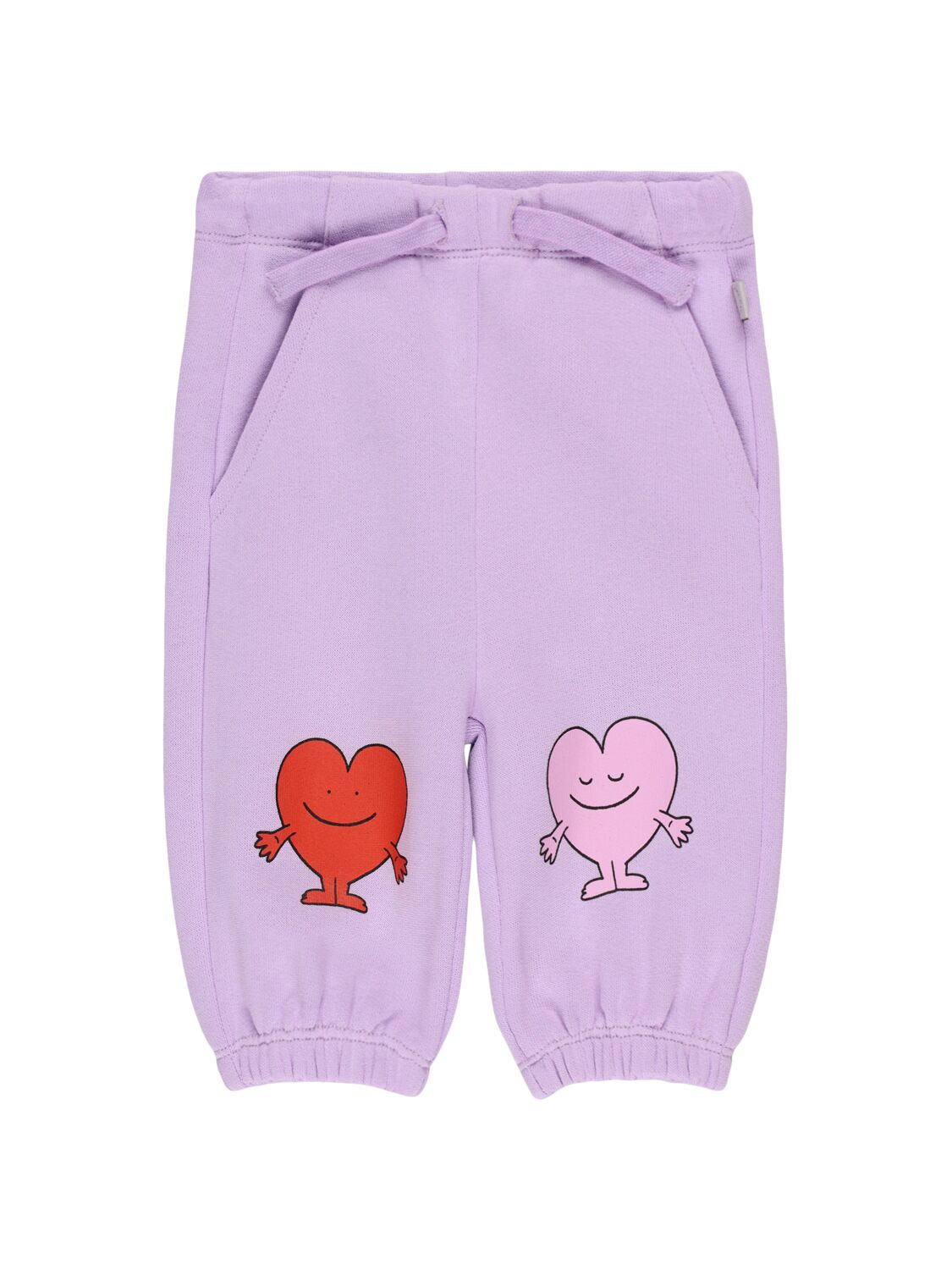 Stella Mccartney Printed Cotton Sweatpants In Purple