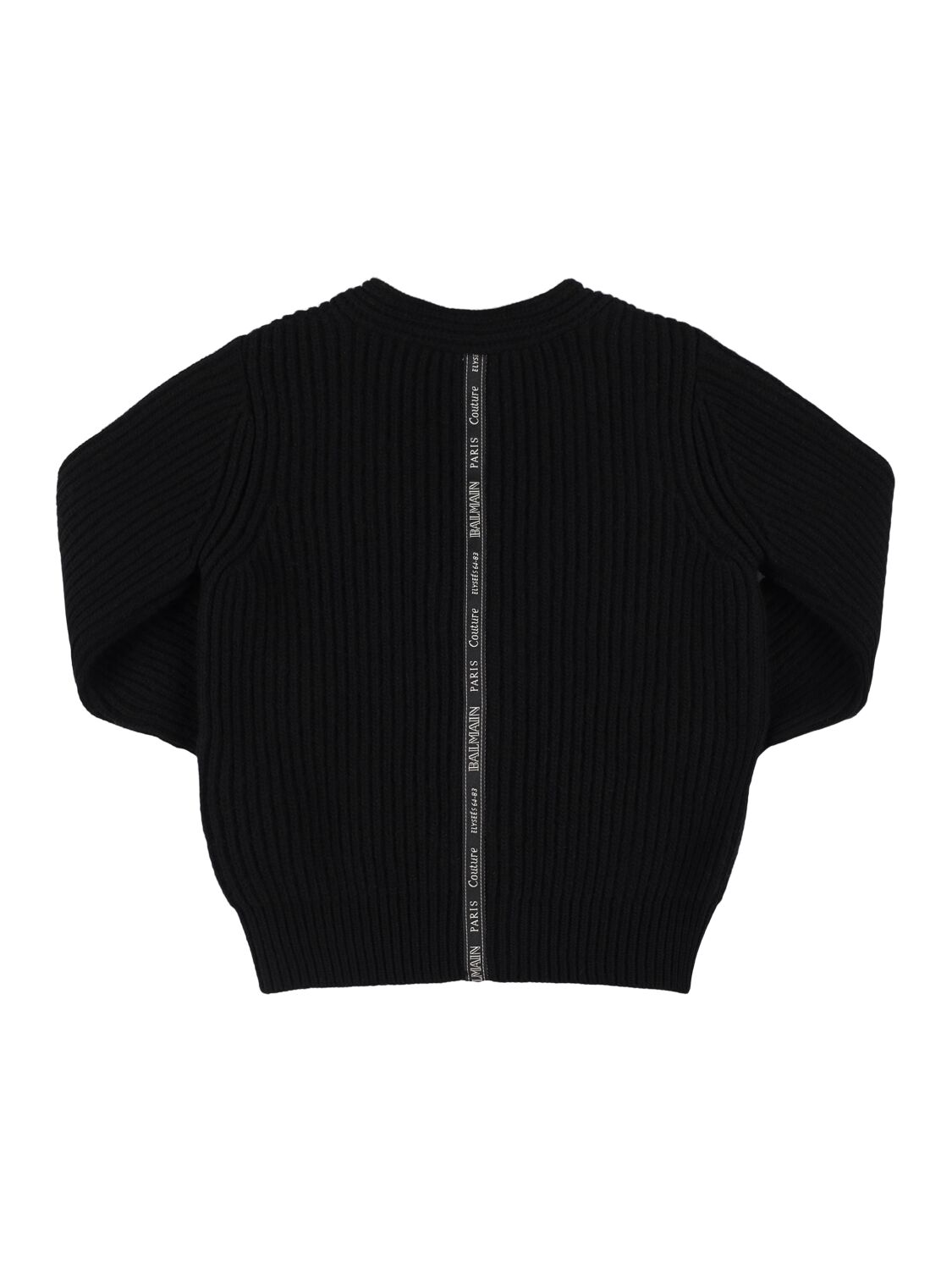 Balmain Wool & Cashmere Knit Cardigan In Black