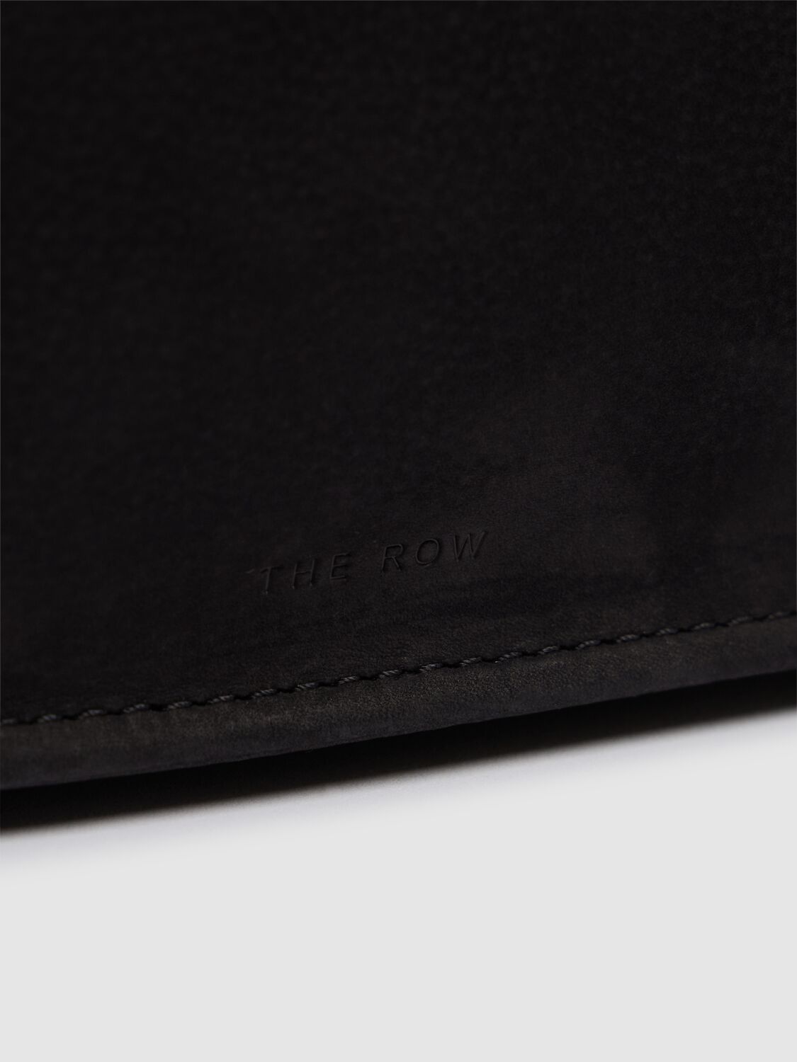 The Row Large To Go Suede Tote In Black