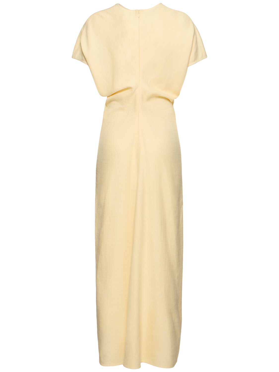 Totême Slouch Waist Viscose Blend Long Dress In Neutral