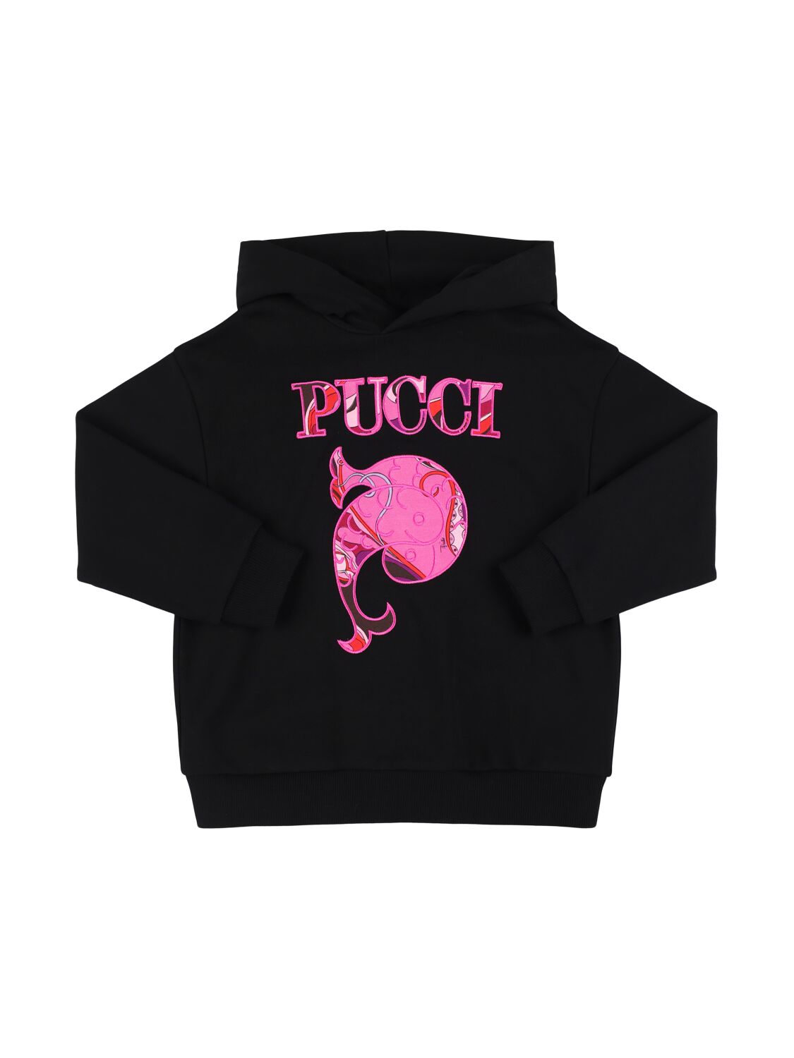 Pucci Printed Cotton Sweatshirt In Black