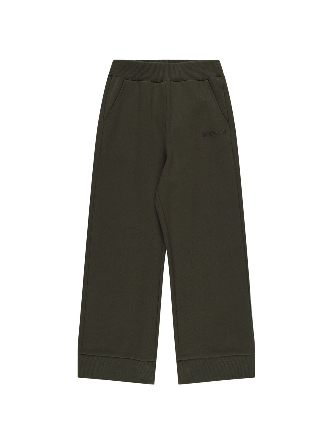 Balmain Cotton Sweatpants In Green