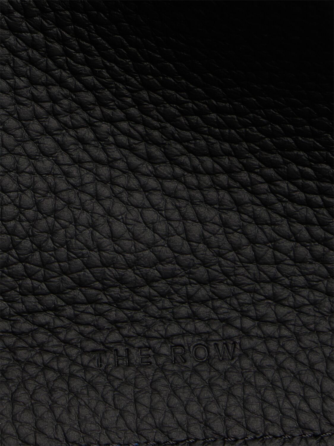 The Row Marlo 17 Matte Grain Leather Tote Bag In Black Ans