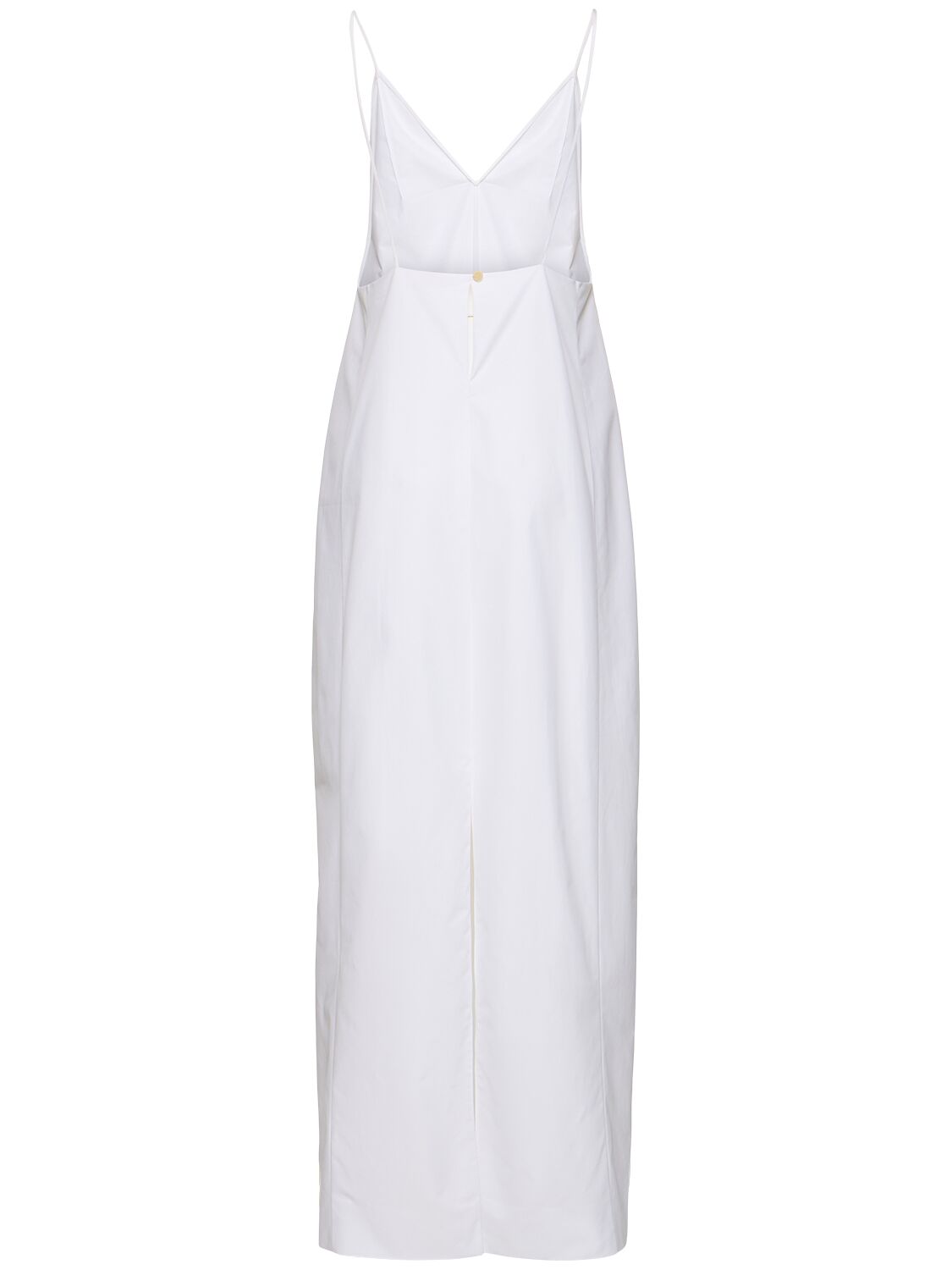 Khaite Tulula Silk-cotton Poplin Maxi Dress In 白色