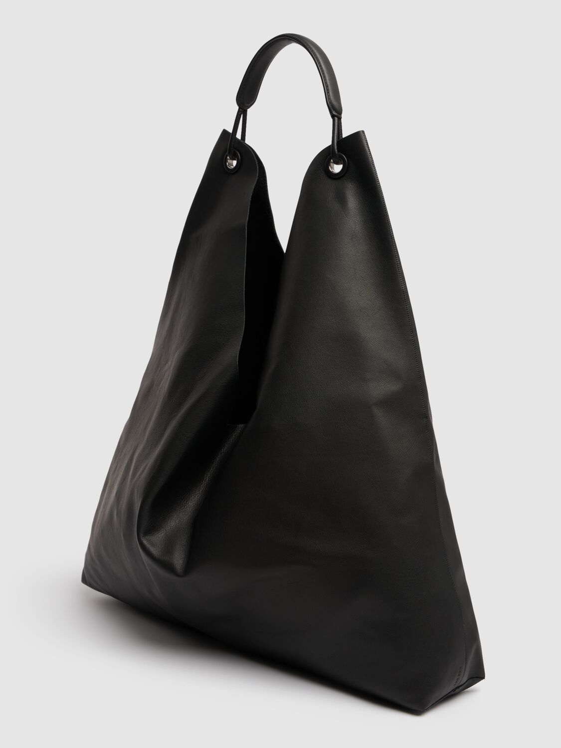The Row Bindle Three Soft Leather Tote Bag In Black