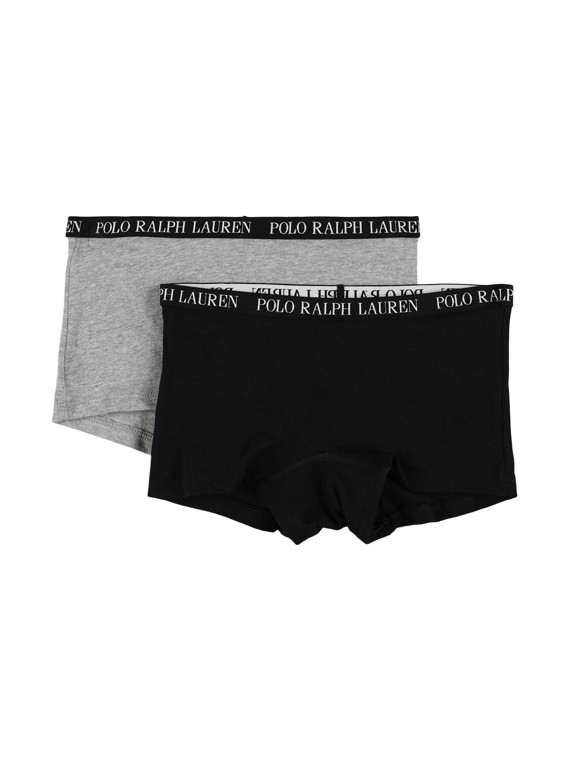 Polo Ralph Lauren Set Of 2 Cotton Jersey Boxer Briefs In Black/grey
