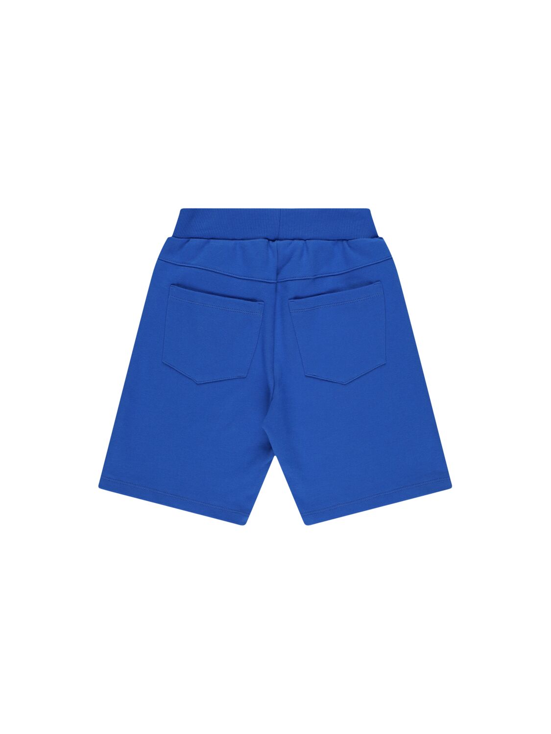 Balmain Cotton Sweat Shorts W/logo In Blue
