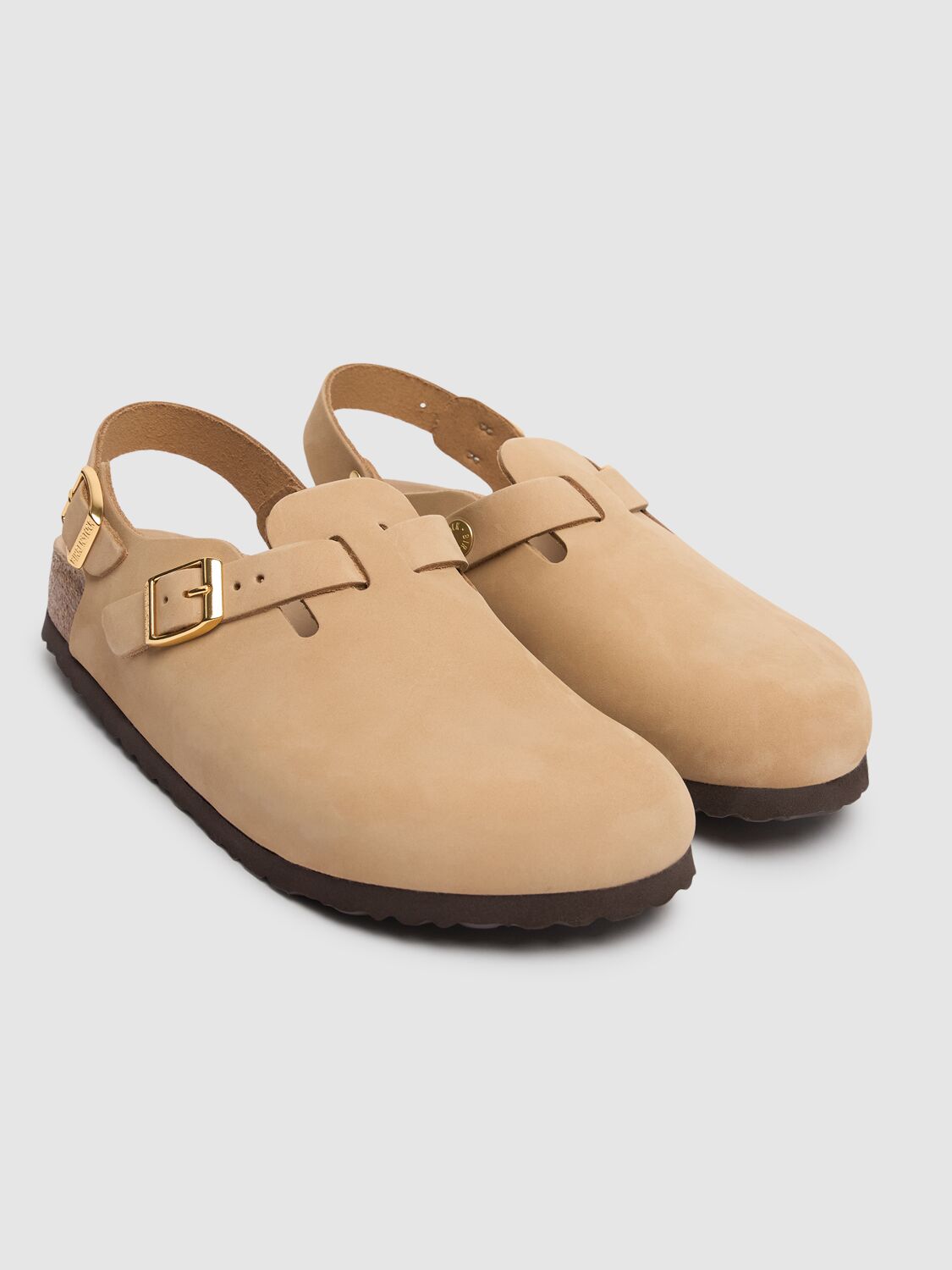 Birkenstock Nubuk Leather Tokio Clog Shoes In Sandcastel