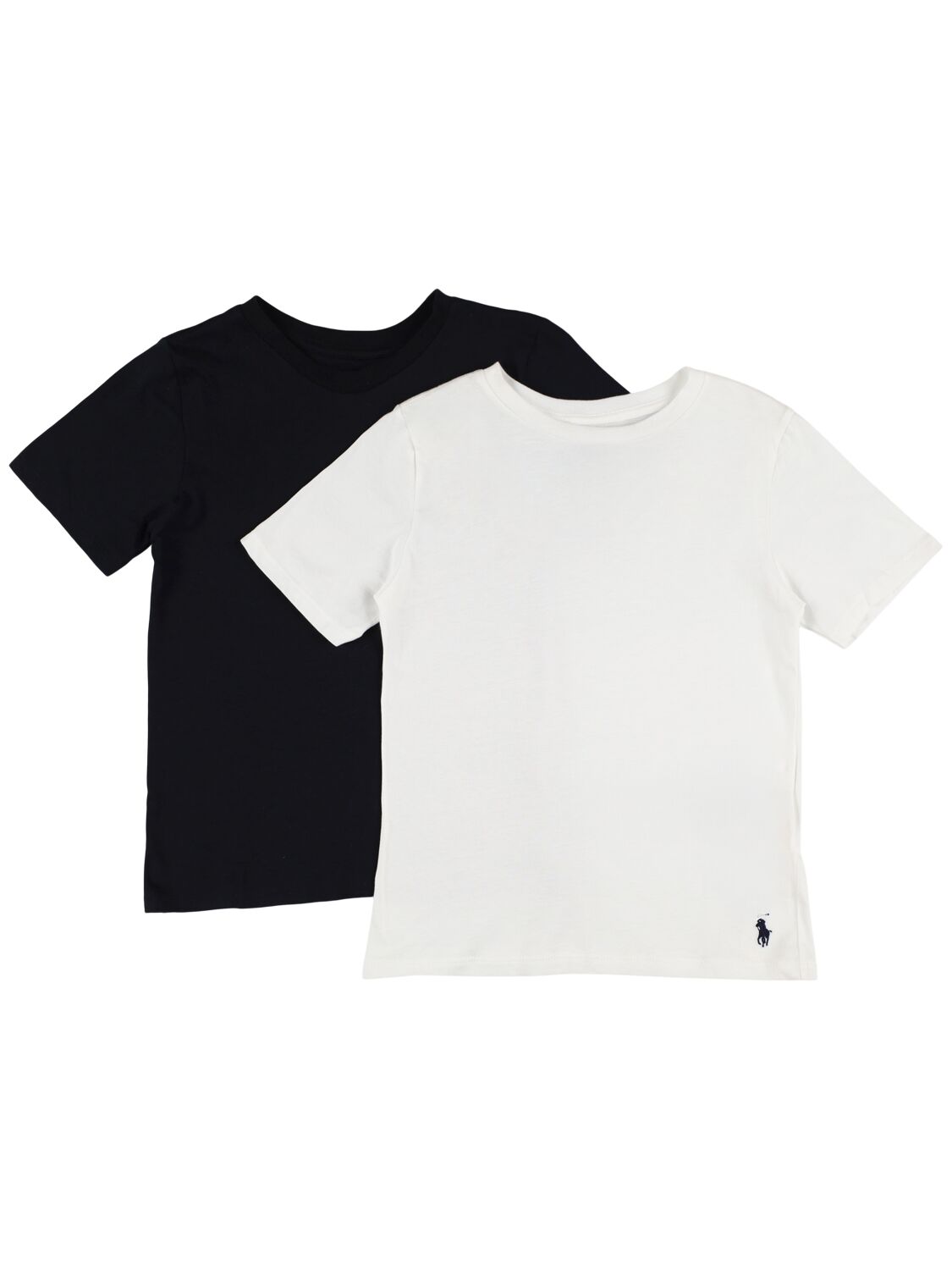Polo Ralph Lauren Set Of 2 Cotton Jersey T-shirts In White/black
