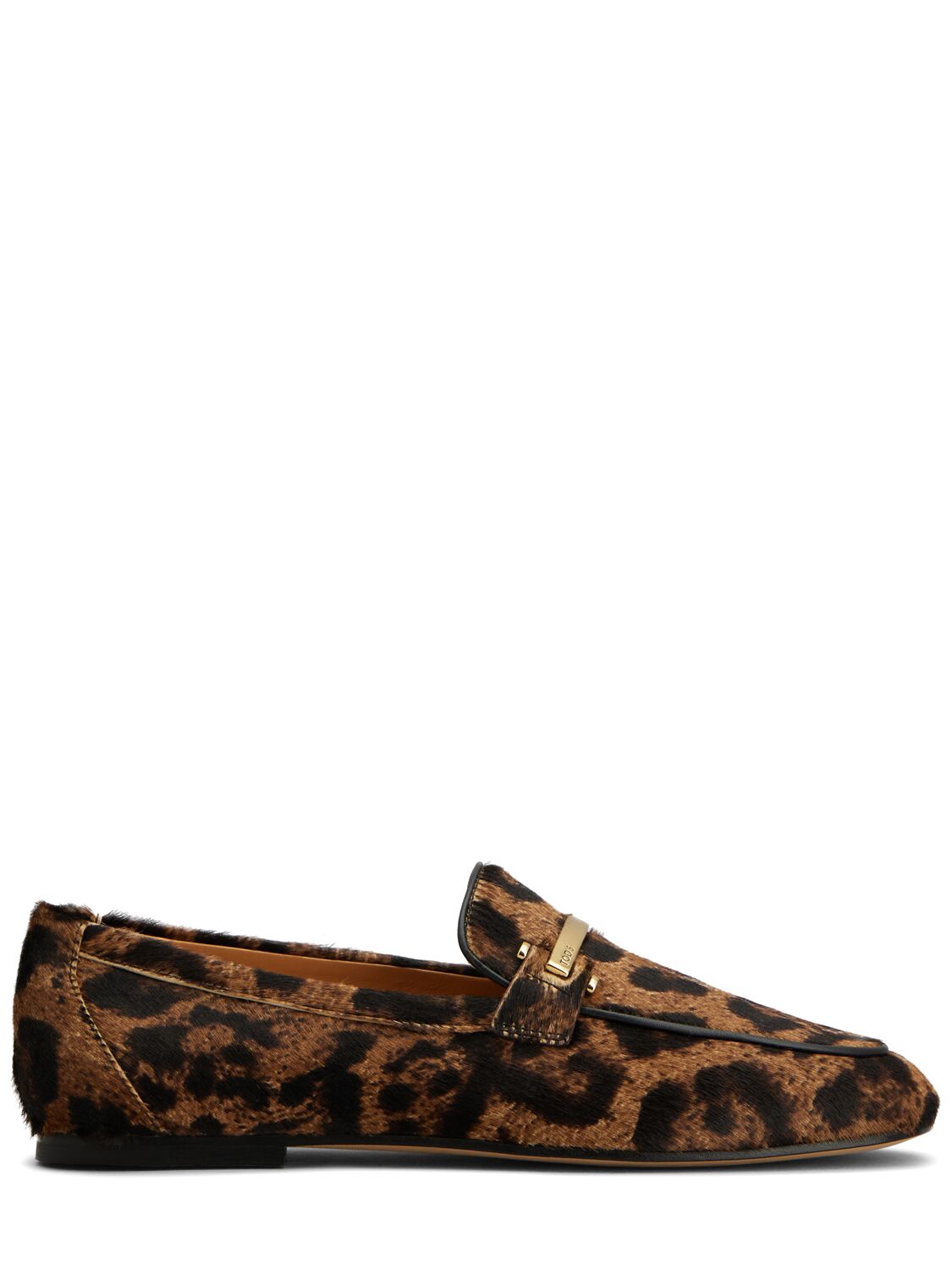 Tod's 10mm Leopard Print Pony Skin Loafers