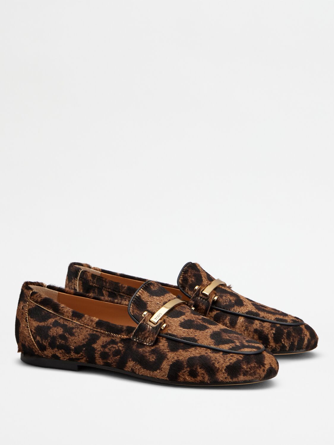 Tod's Leopard-print Calf Hair Loafers