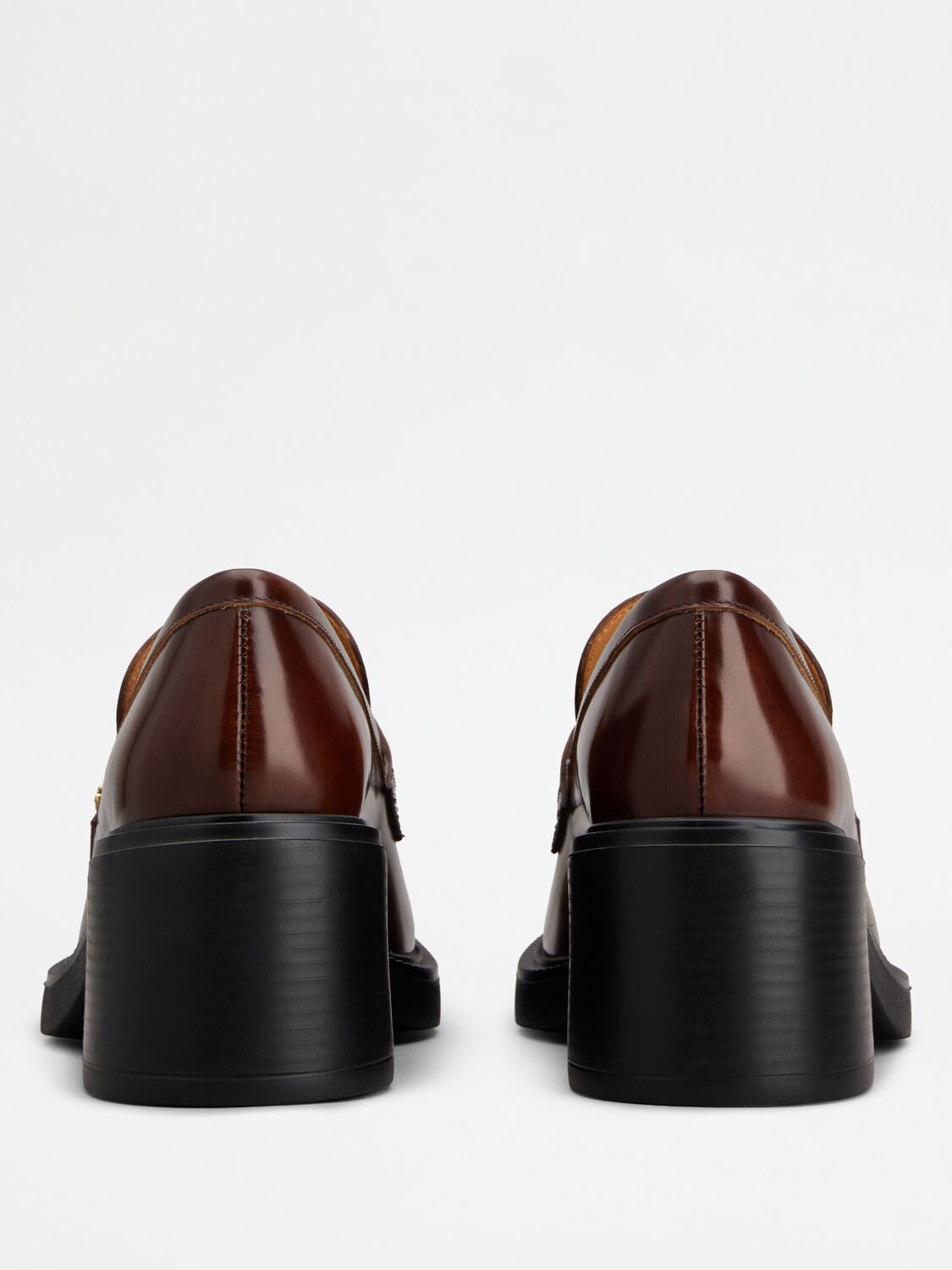 Tod's 60mm Brushed Leather Heeled Loafers
