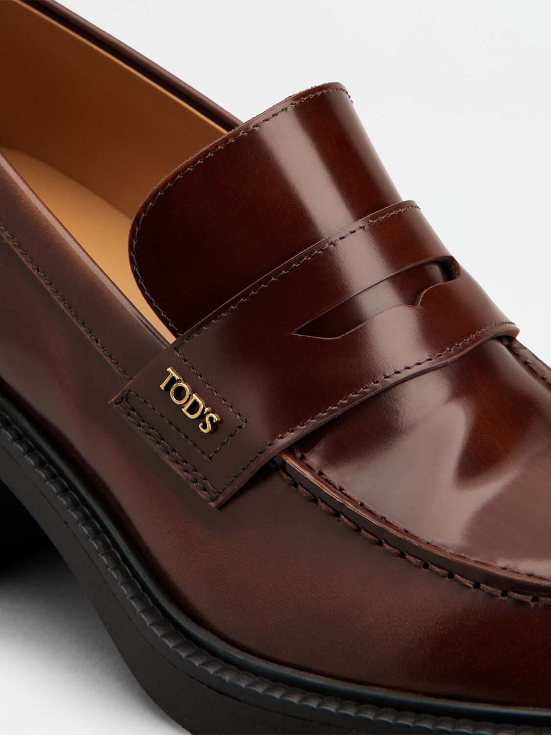 Tod's 60mm Brushed Leather Heeled Loafers