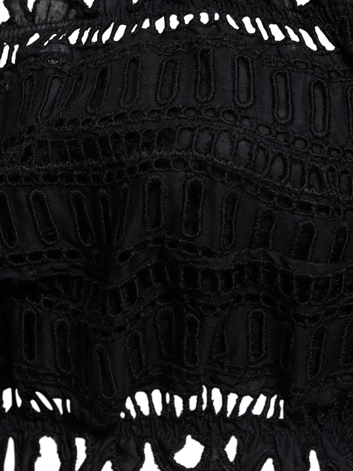 Ermanno Scervino Cotton Blend Off-shoulder Crop Top In Black