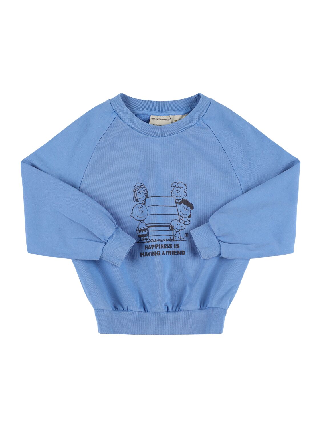 The Campamento Kids' Printed Cotton Sweatshirt In Blue