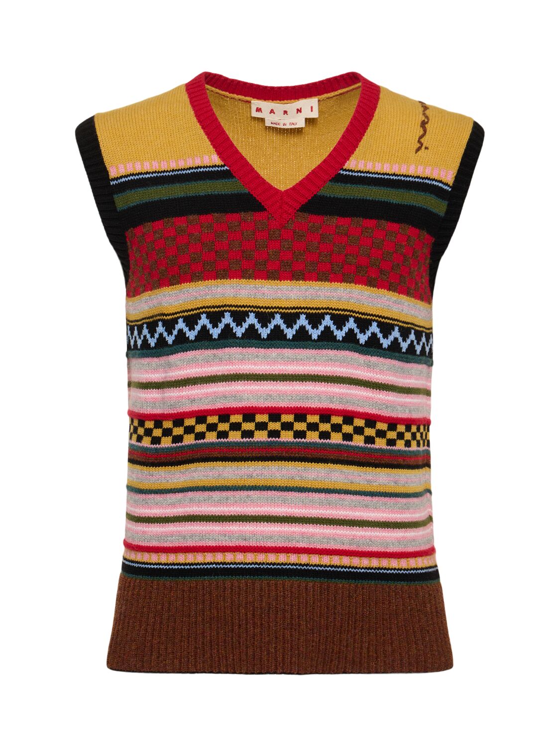 Gilet En Maille De Laine - MARNI - Modalova