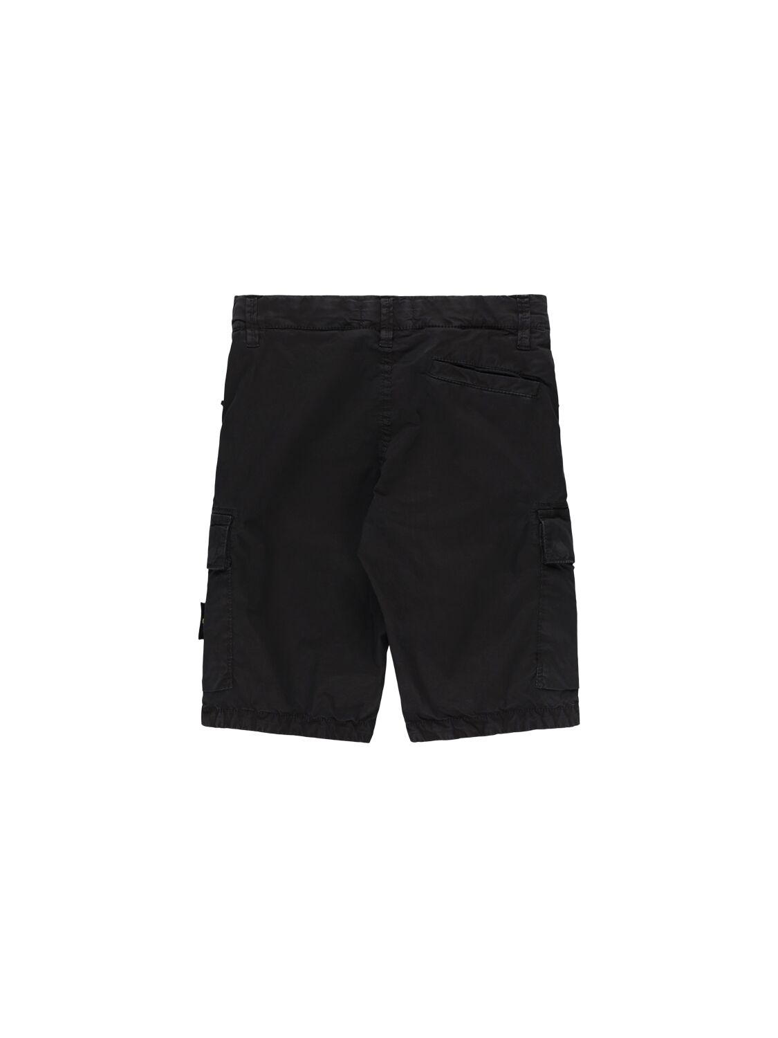 Stone Island Stretch Cotton Gabardine Cargo Shorts In Dark Grey