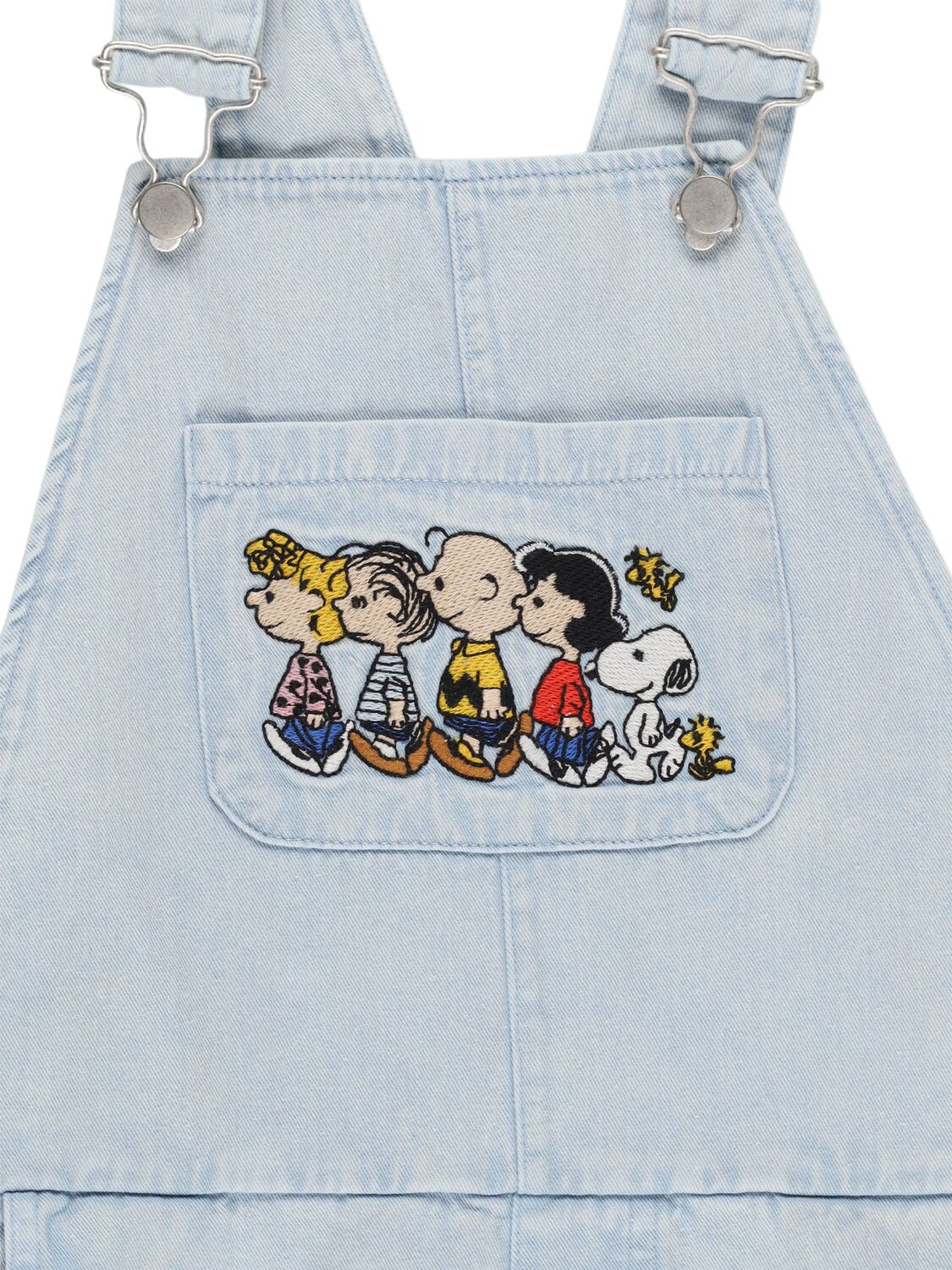 The Campamento Cotton Denim Overalls In Light Blue