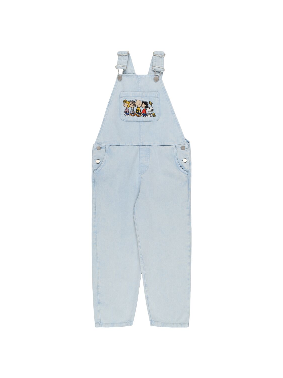 The Campamento Kids' Cotton Denim Overalls In Blue